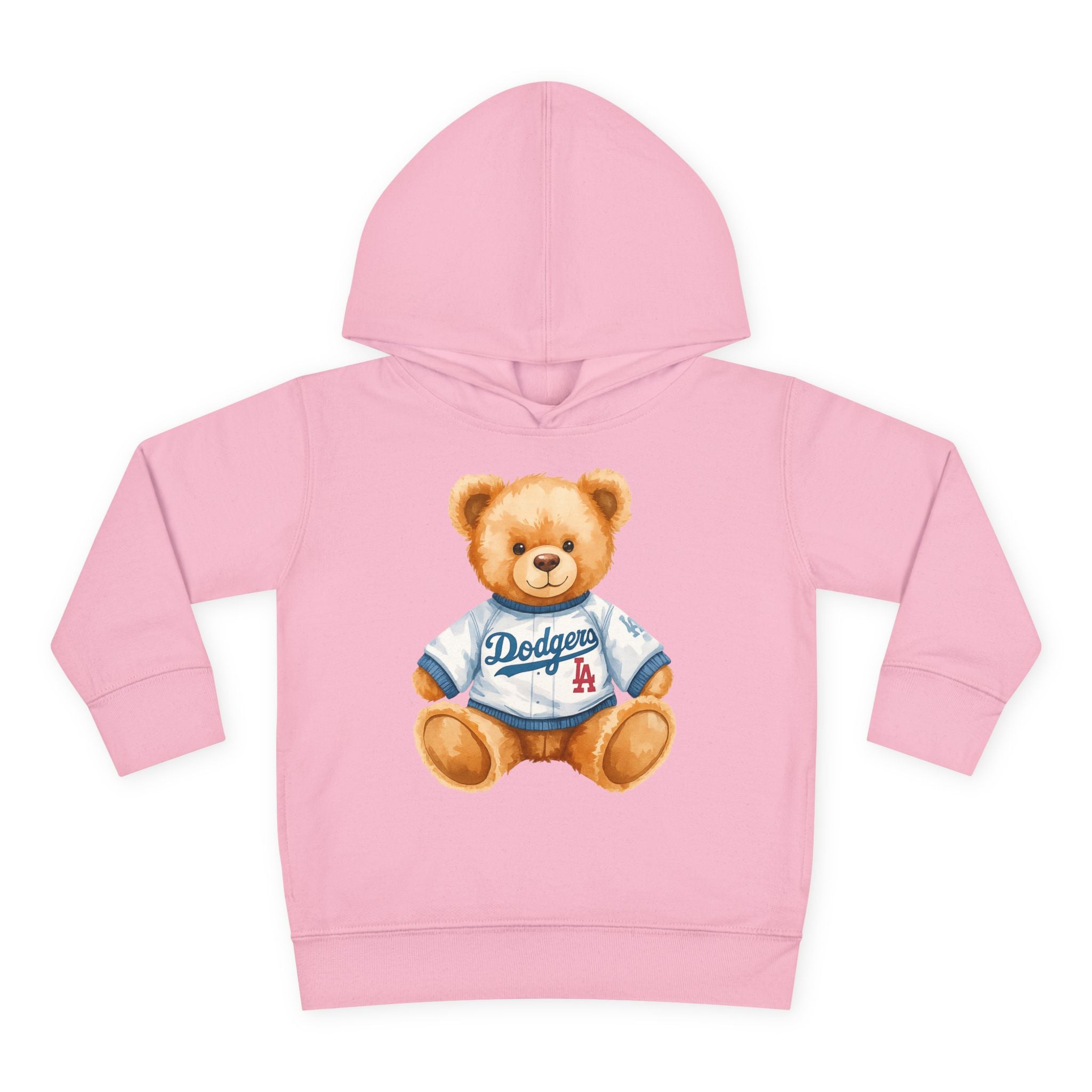 Teddy Bear in Jersey Hoodie | Toddler Pullover Fleece
