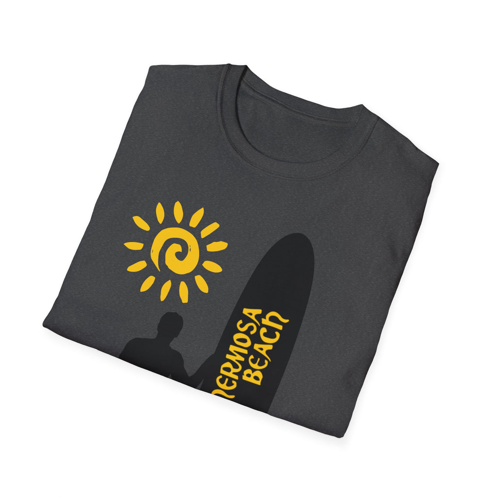 Hermosa Beach Long Board Unisex Softstyle T-Shirt