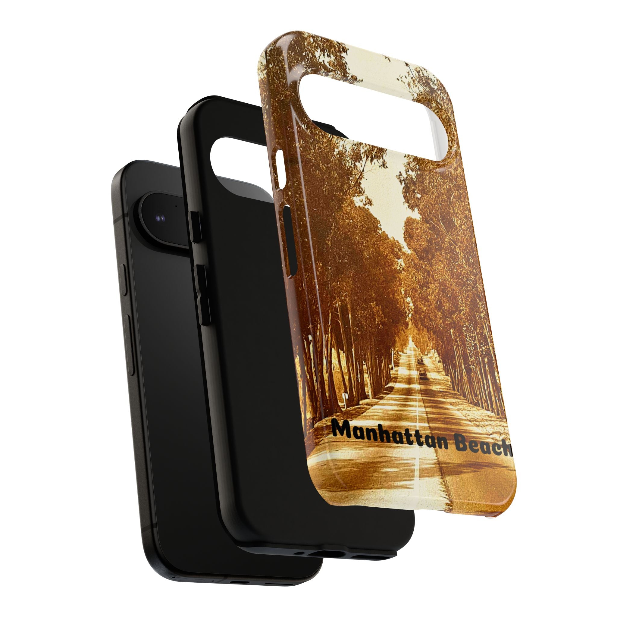 Phone Cases Manhattan Beach Rosecrans Ave Early 60's Tough Cases 90266 California, iPhone Samsung Google Pixel Protective Cover, Vintage