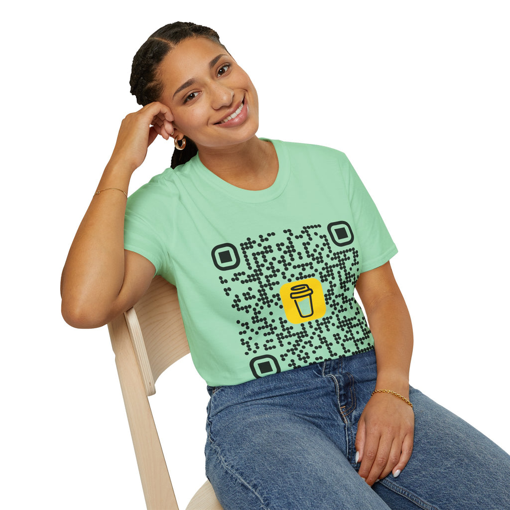 QR Code Coffee Tee — Scan-to-Order Coffee Shop T-Shirt