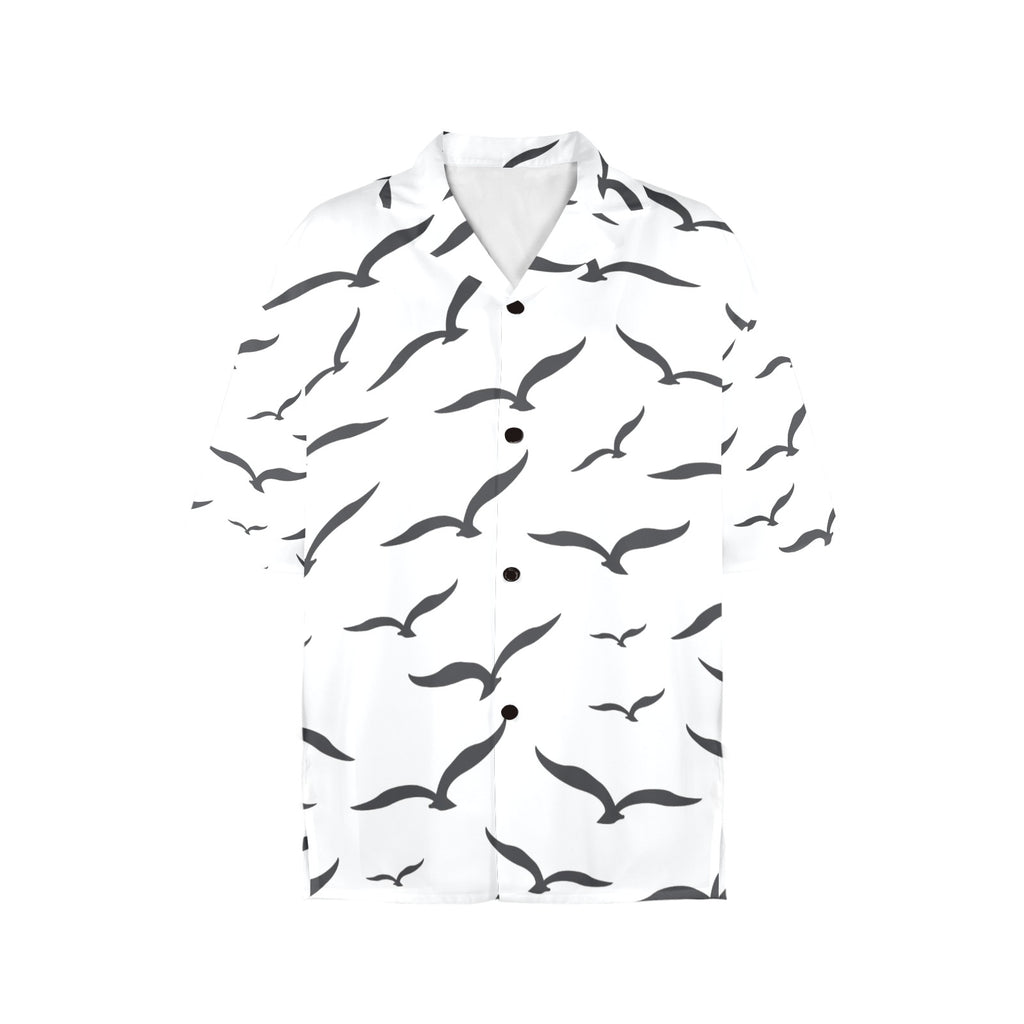 Ocean Birds Women's All Over Print Shirt lite gray （Made in USA，Ships to USA Only）Free Shipping