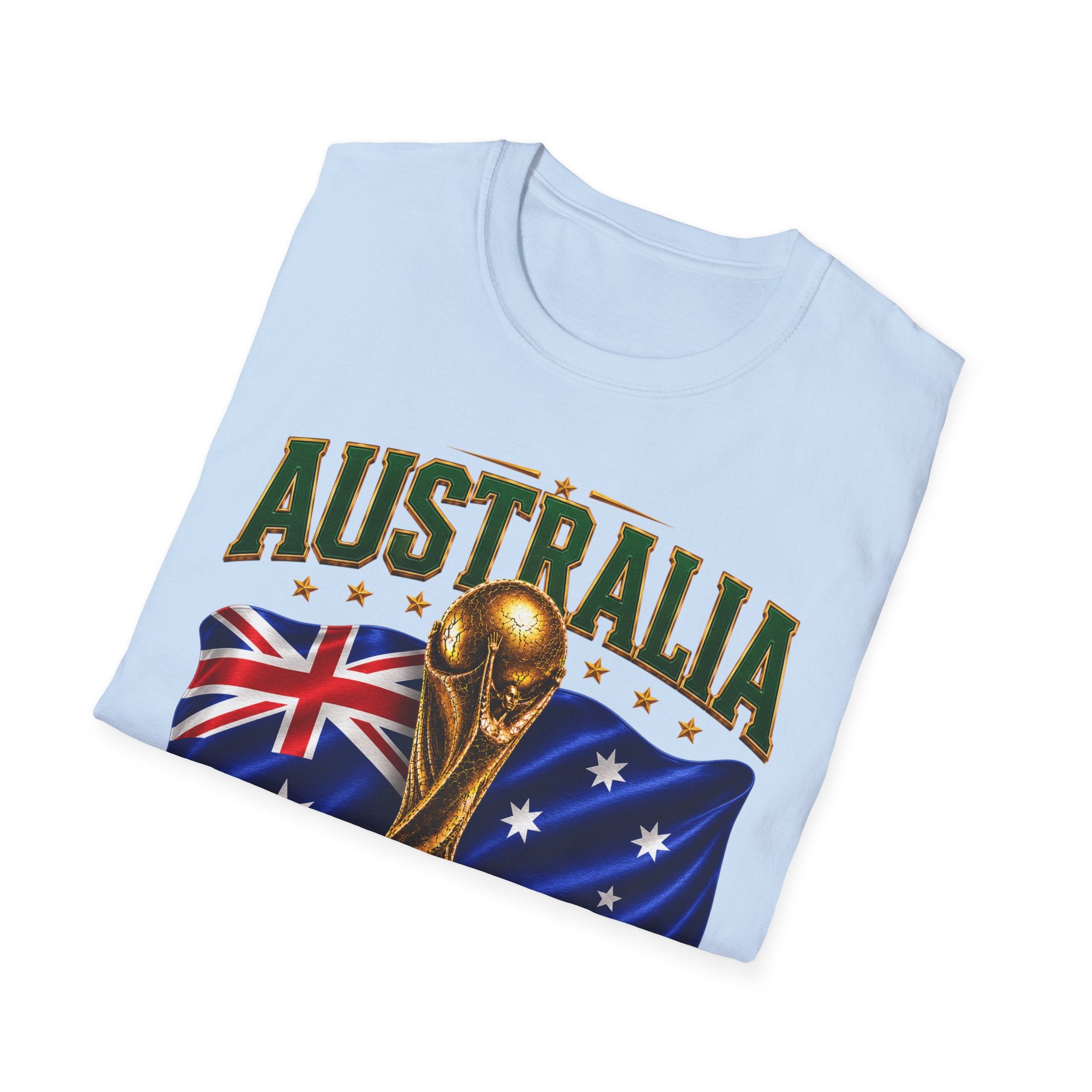Australia 2026 Soccer World Cup T-Shirt — Aussie Flag & Trophy Design