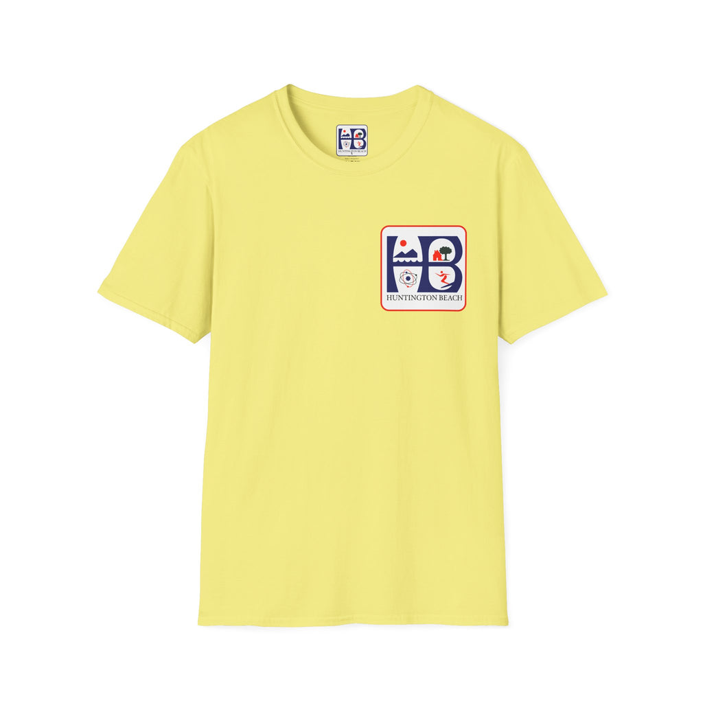 Huntington Beach Retro HB Logo T-Shirt  (printed 3 places)