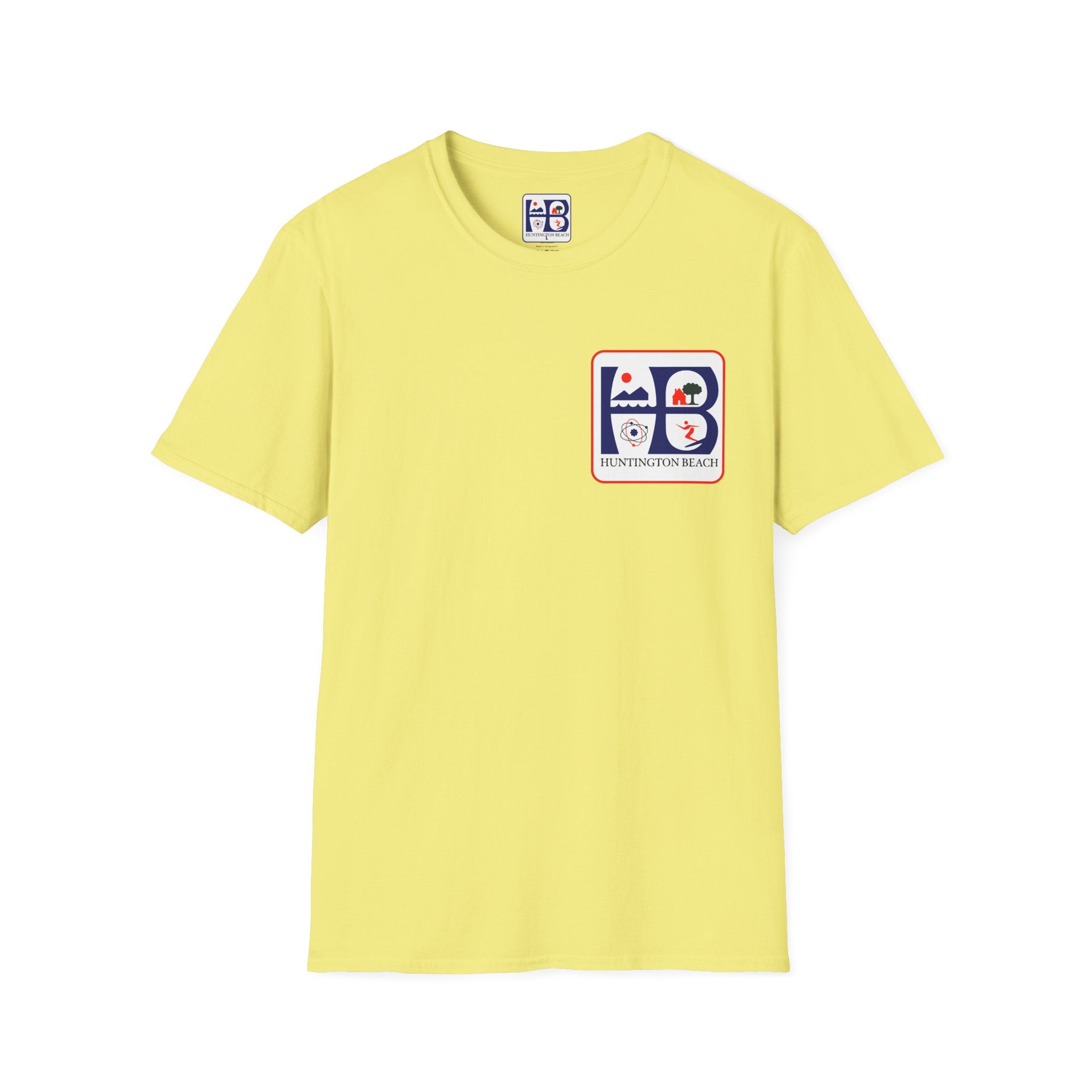 Huntington Beach Retro HB Logo T-Shirt  (printed 3 places)