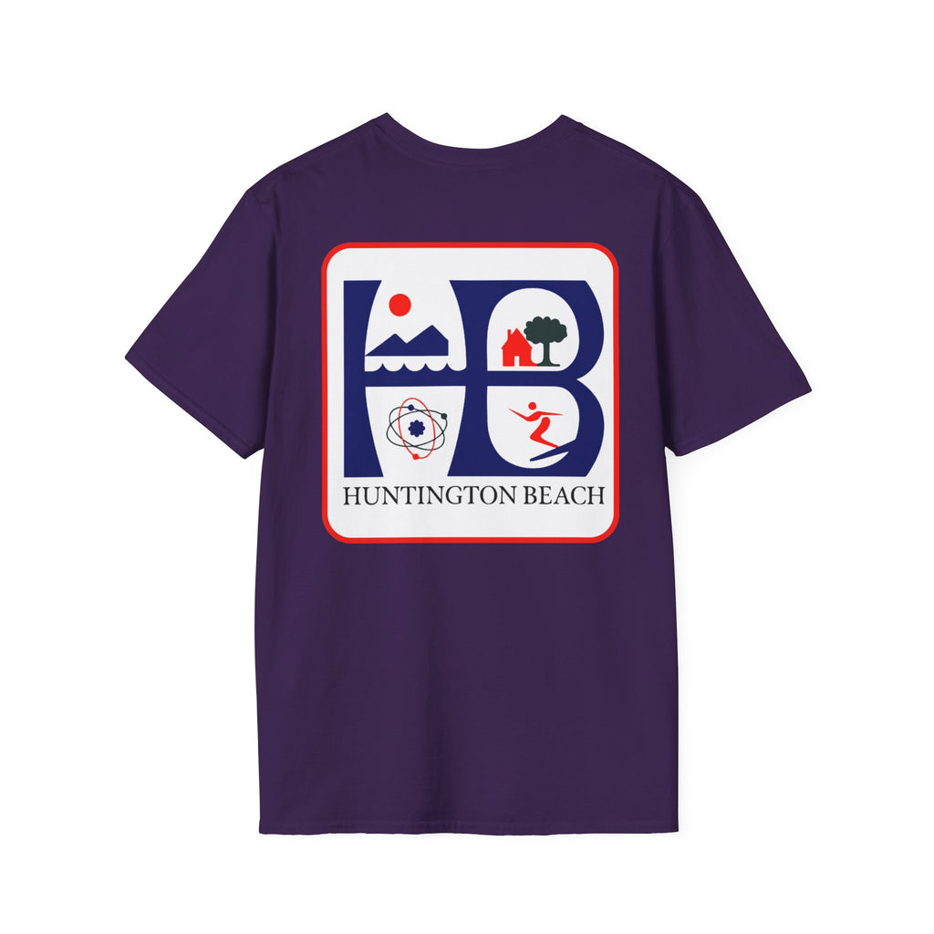 Huntington Beach Retro HB Logo T-Shirt  (printed 3 places)