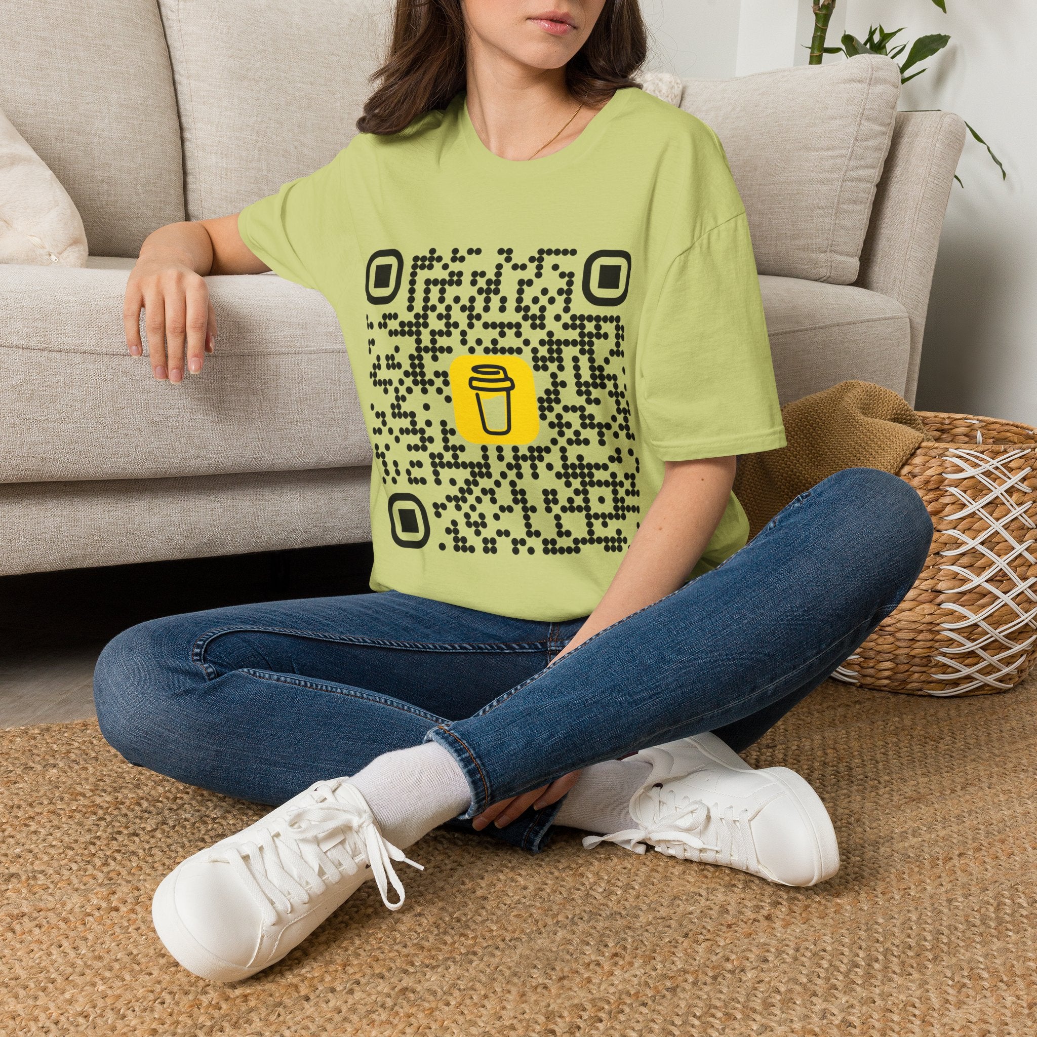 QR Code Coffee Tee — Scan-to-Order Coffee Shop T-Shirt