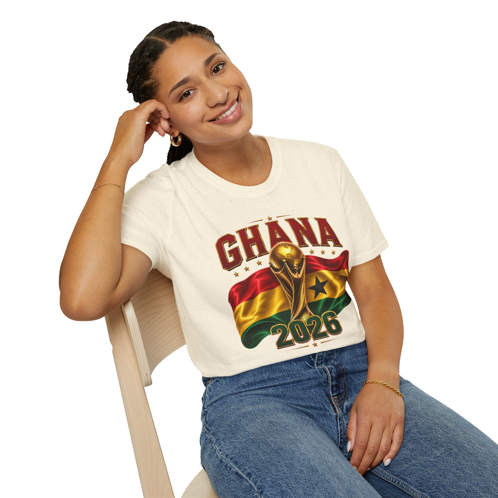 Ghana 2026 World Cup T-Shirt — Flag & Trophy Football Fan Tee