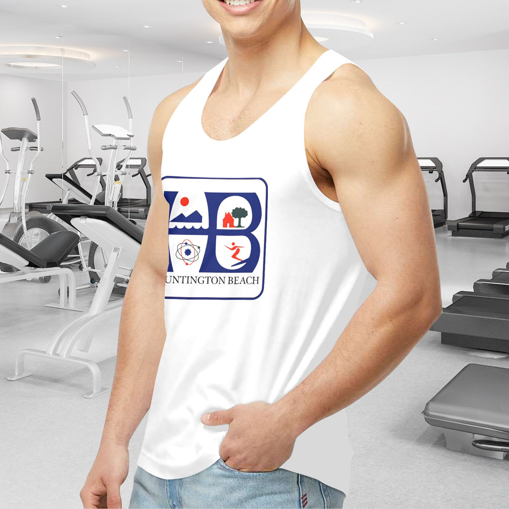 Huntington Beach California Men's Tank Top  Made in USA