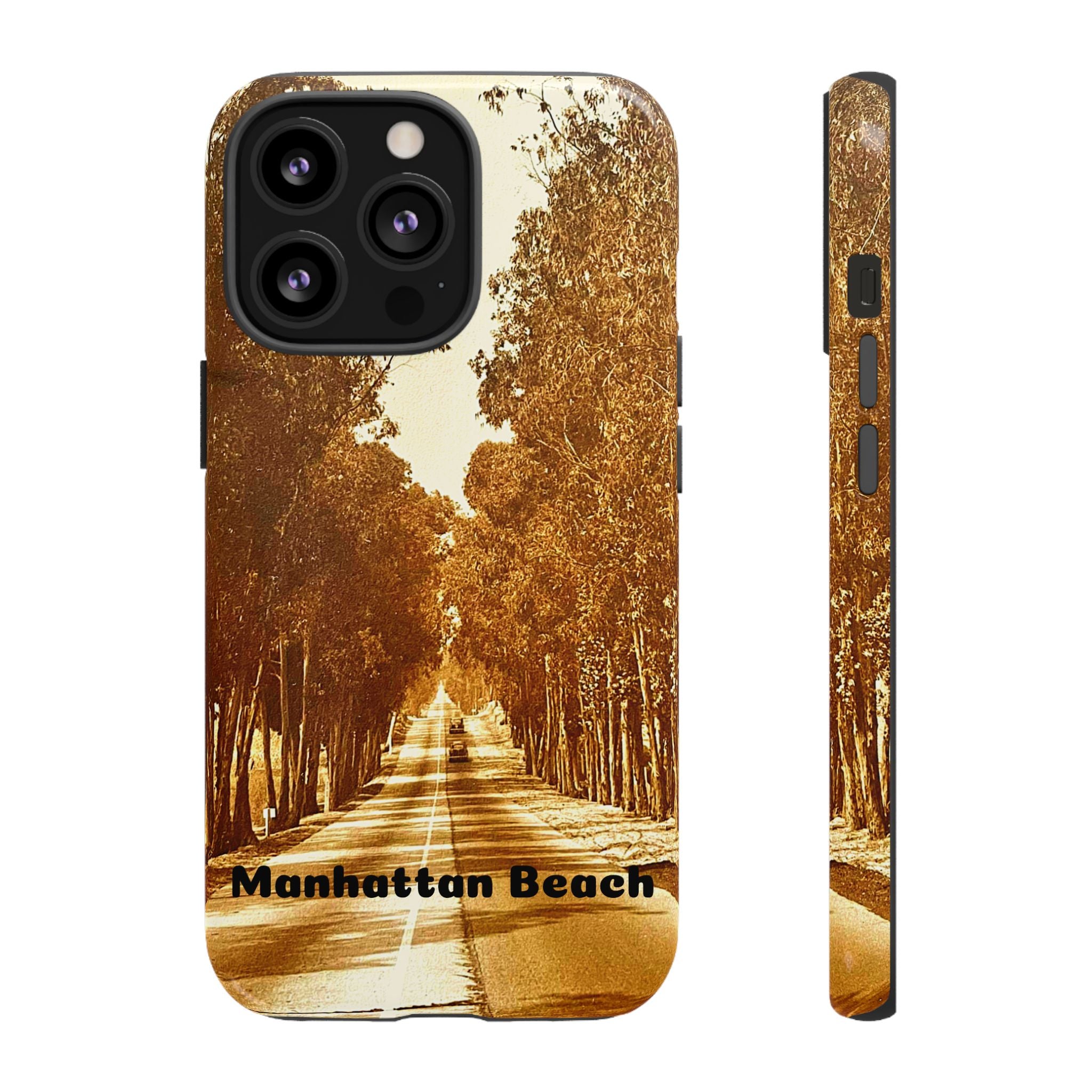 Phone Cases Manhattan Beach Rosecrans Ave Early 60's Tough Cases 90266 California, iPhone Samsung Google Pixel Protective Cover, Vintage