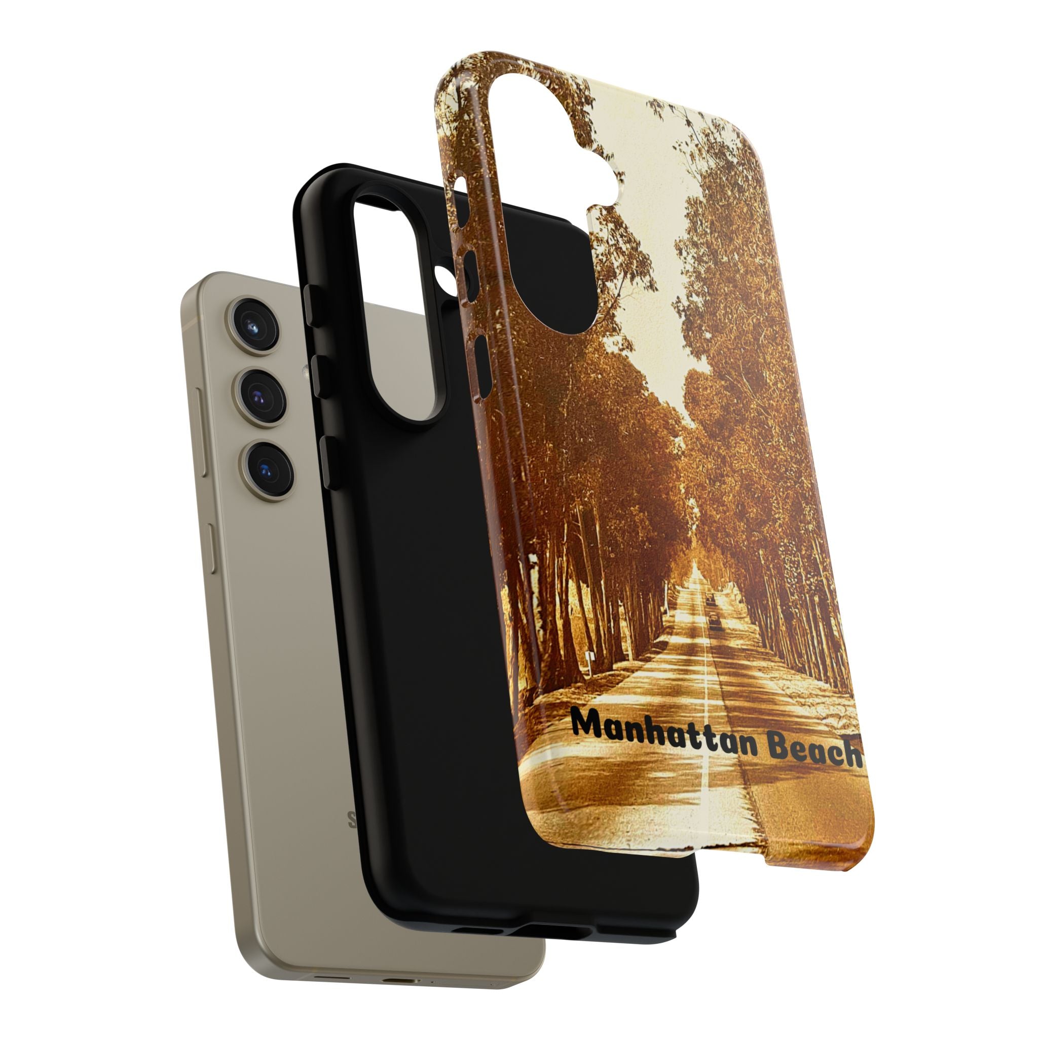 Phone Cases Manhattan Beach Rosecrans Ave Early 60's Tough Cases 90266 California, iPhone Samsung Google Pixel Protective Cover, Vintage