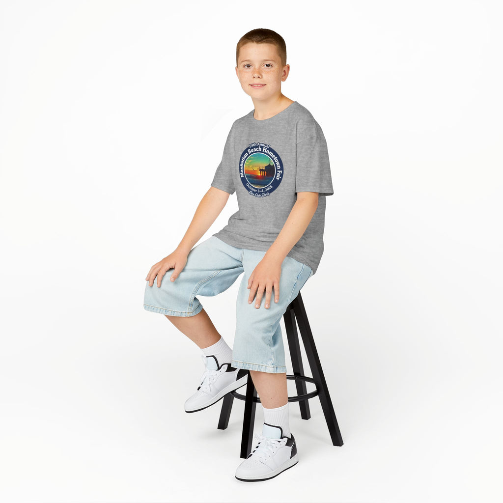 Kids Tee — Manhattan Beach Hometown Fair 2026 Sunset Logo