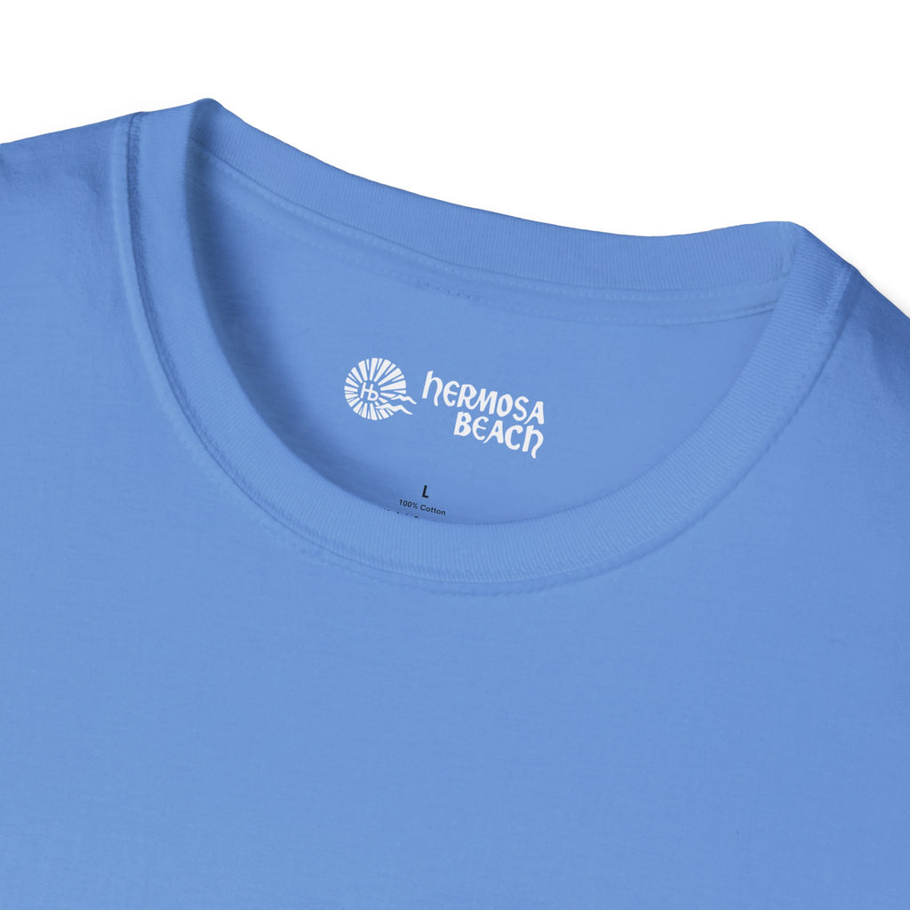 Hermosa Beach Sunburst Wave T-Shirt (printed front back neck) | Hb Minimal Logo Tee
