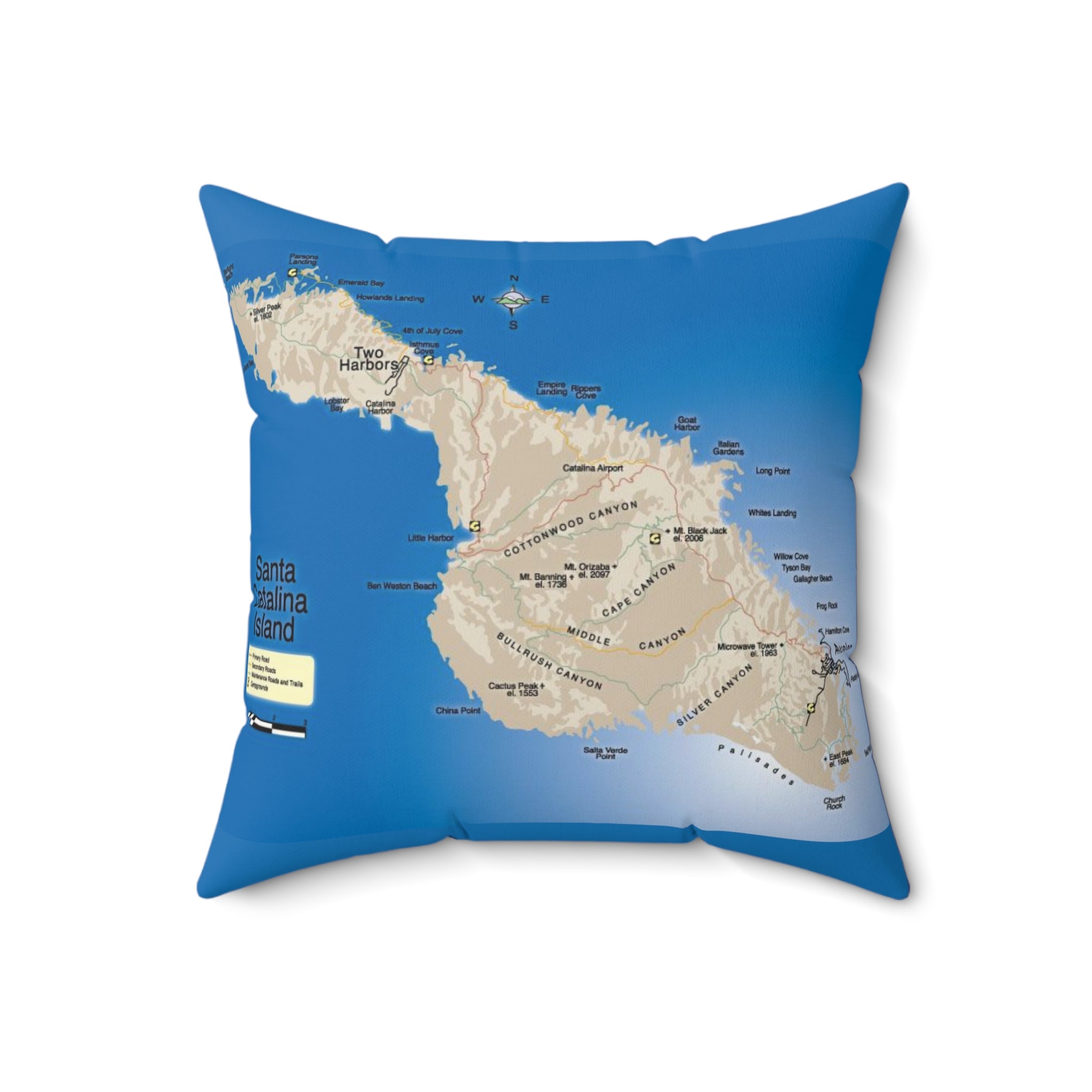 Avalon Catalina Island - Faux Suede Square Pillow