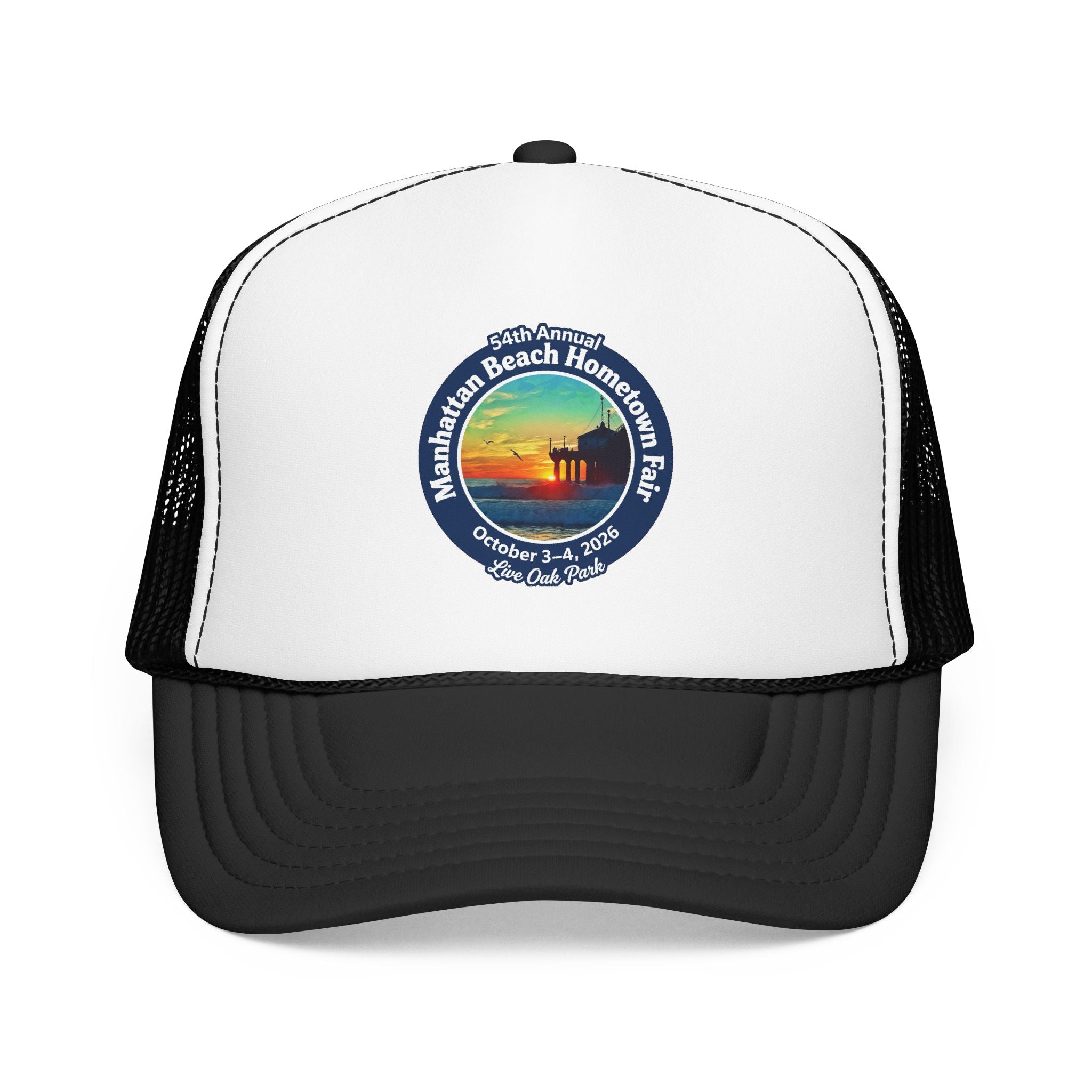 Trucker Hat — Manhattan Beach Hometown Fair Sunset Logo