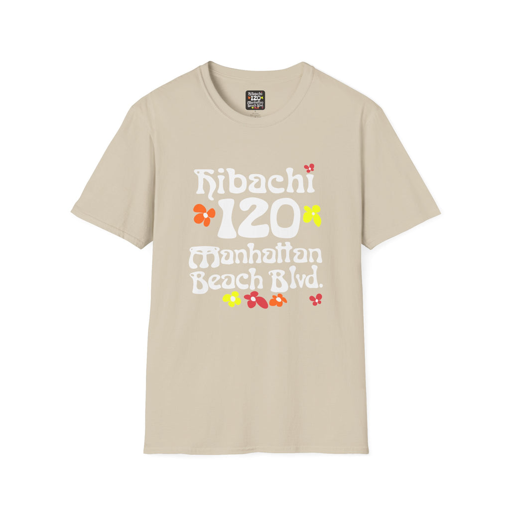 Hibachi 120 Manhattan Beach Blvd Restaurant #OldSchool T-Shirt — Retro Floral Surf Tee "Gone But Not Forgotten"