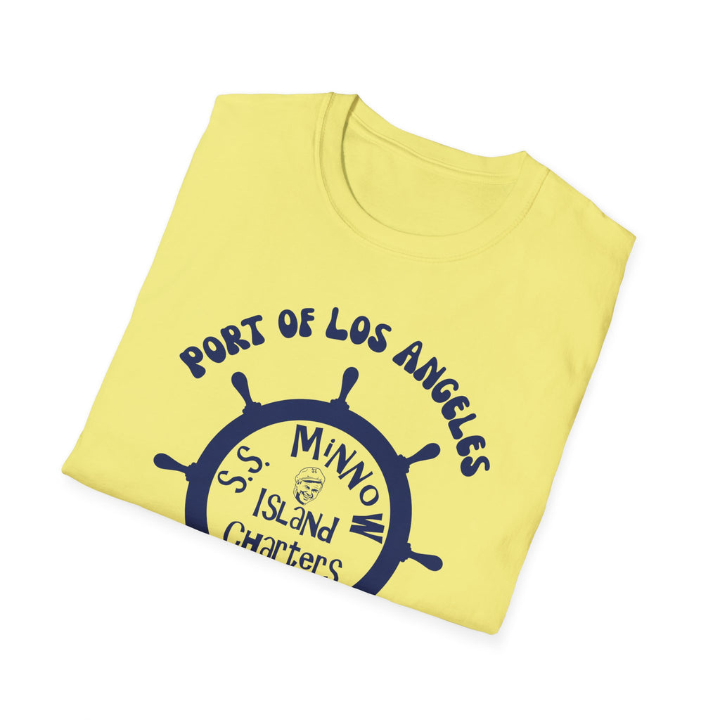Port of Los Angeles Ship Wheel T-Shirt | SS Minnow Island Charters, 3 Hour Tours