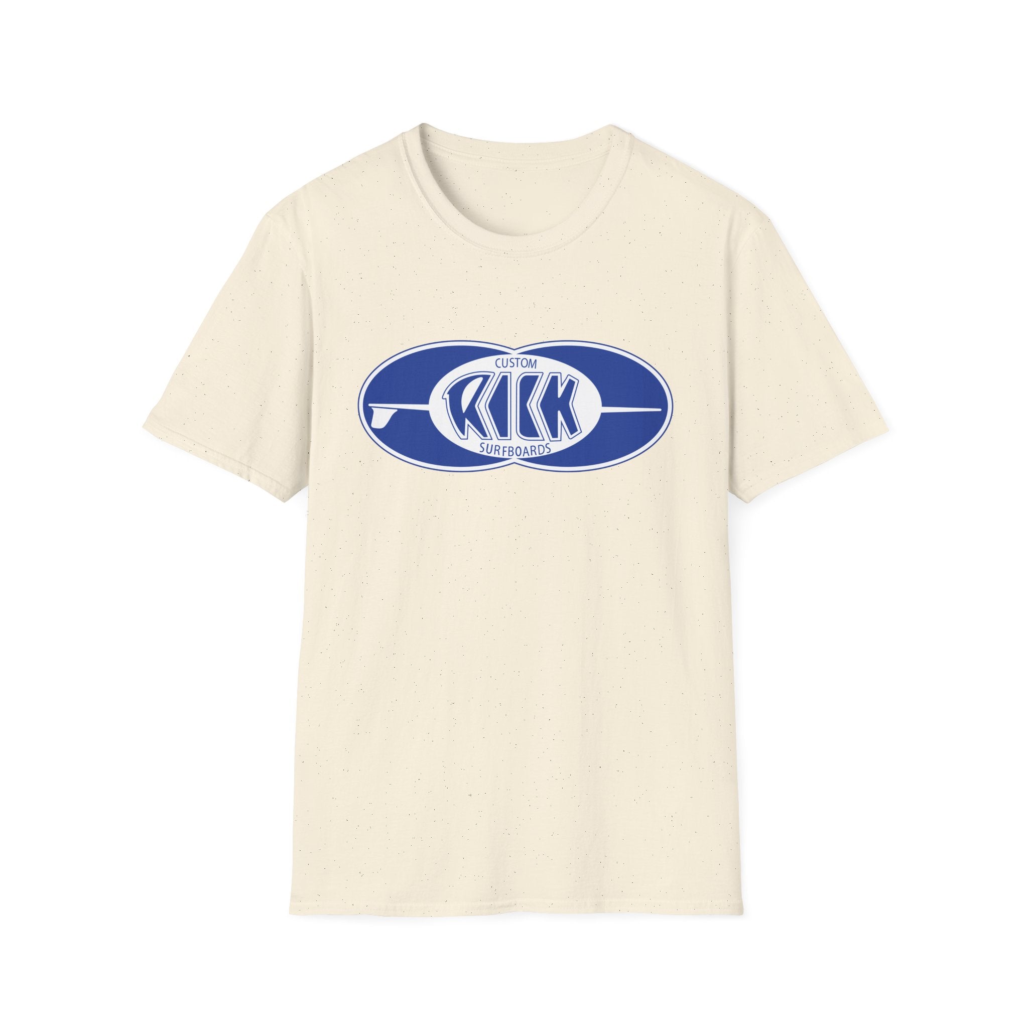 Rick Surfboards Unisex Softstyle T-Shirt Old School Hermosa Beach Print 1 Side