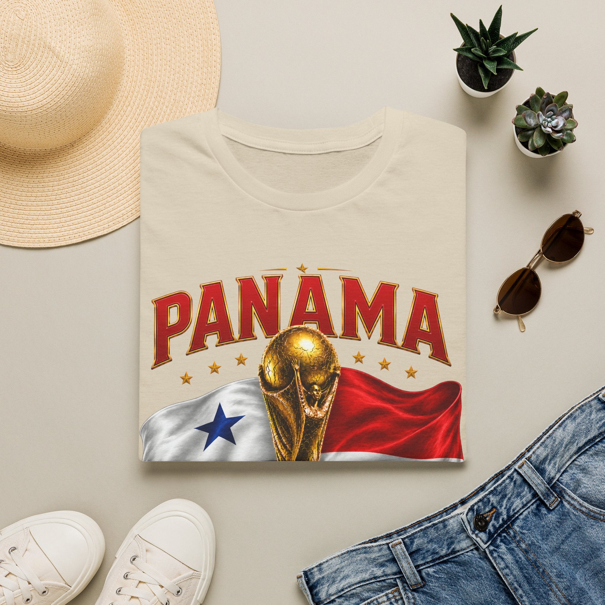 Panama 2026 World Cup T-Shirt — Panama Flag & Trophy Soccer Tee