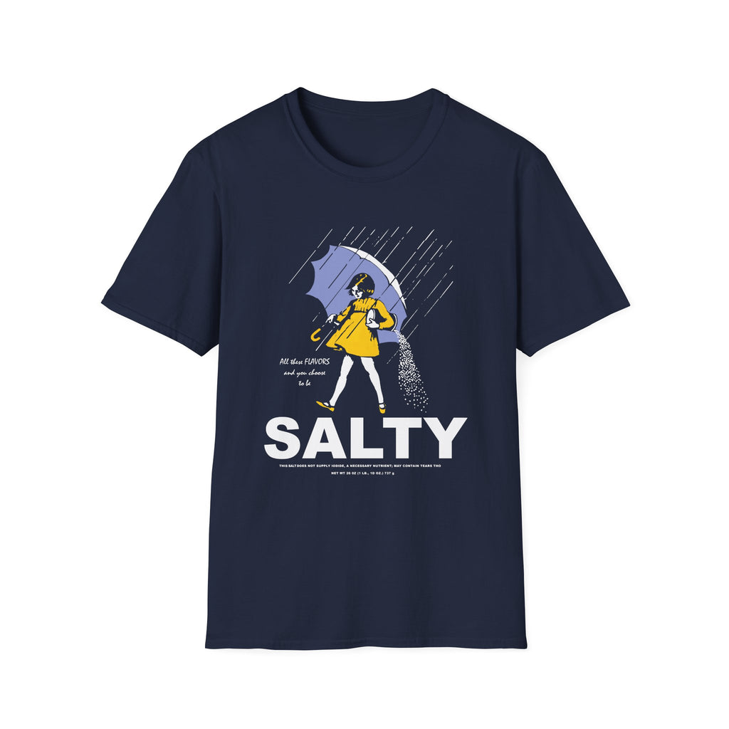 Salty Rainy Day Graphic T-Shirt — Girl with Umbrella Illustration