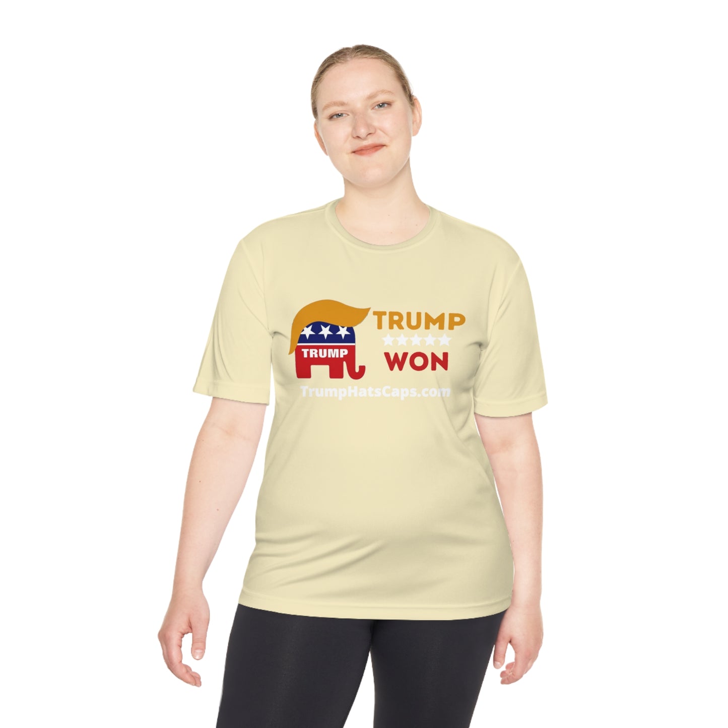 Trump Won TrumpHatsCaps.com Unisex Moisture Wicking Tee