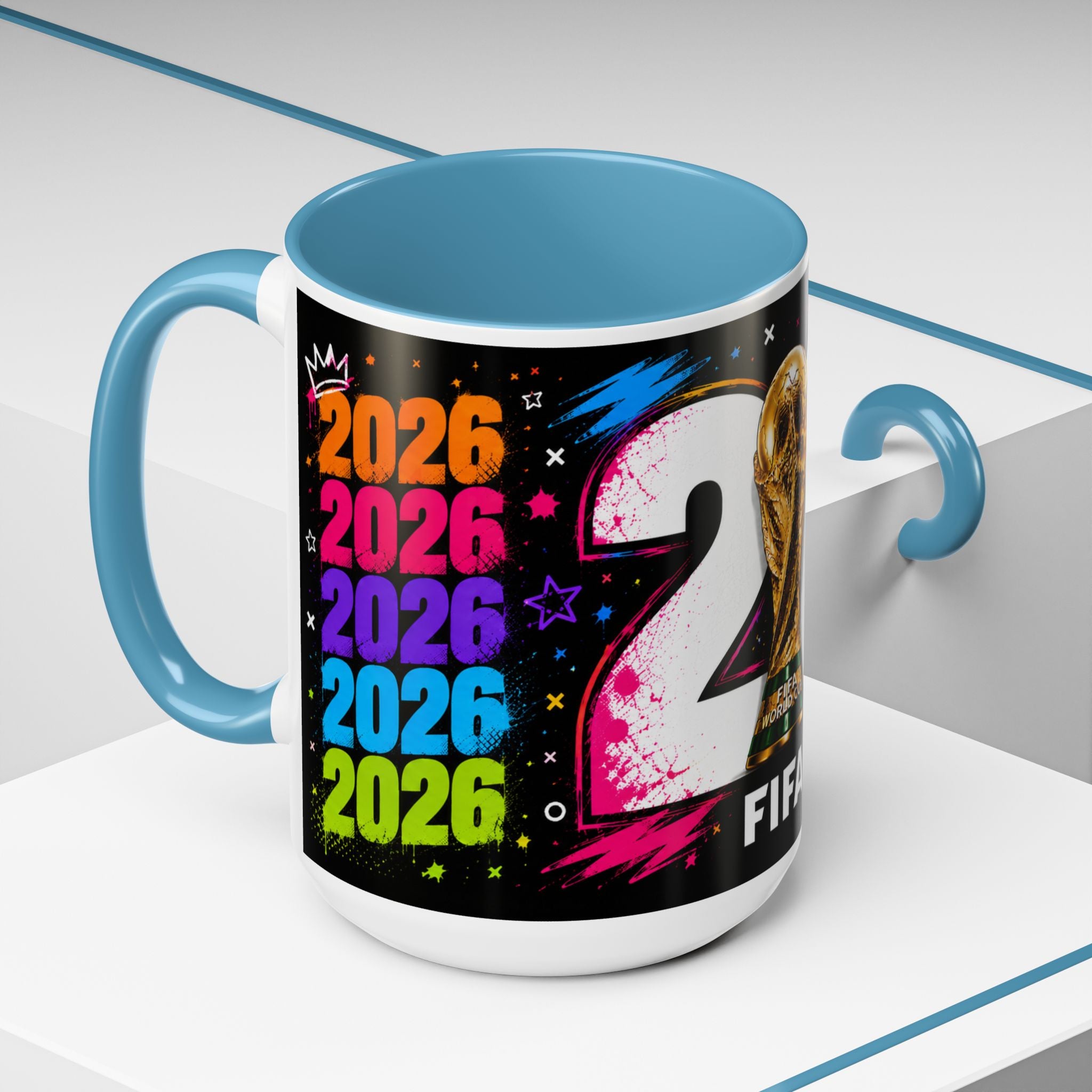 2026 FIFA World Cup Coffee Mug — Colorful Trophy Design (11/15oz)
