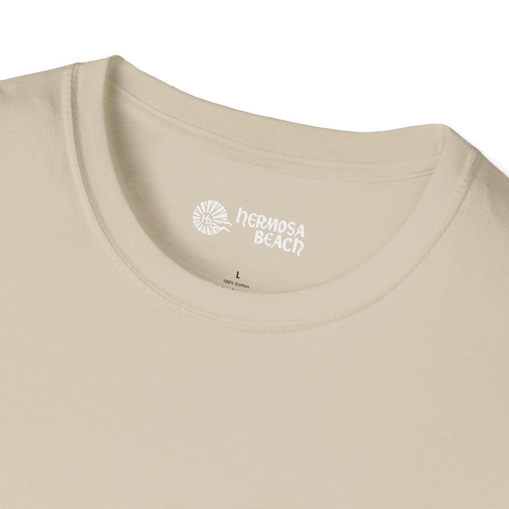 Hermosa Beach Sunburst Wave T-Shirt (printed front back neck) | Hb Minimal Logo Tee