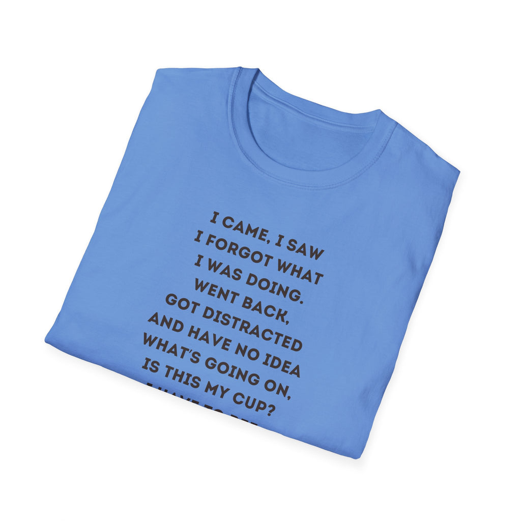 Funny Forgetful Grandpa Quote T-Shirt | Retro Grandpa I Got to Pee Illustration