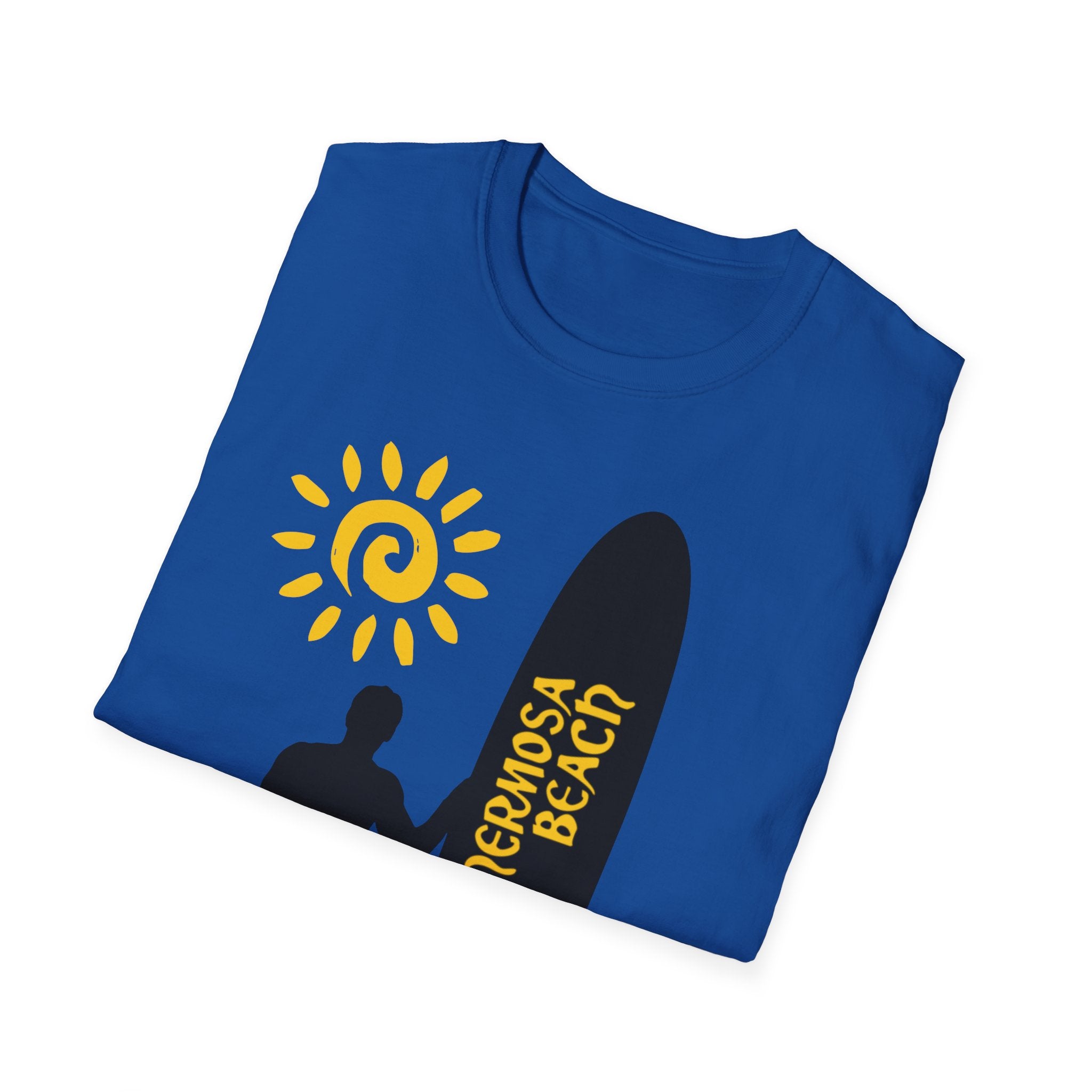 Hermosa Beach Long Board Unisex Softstyle T-Shirt