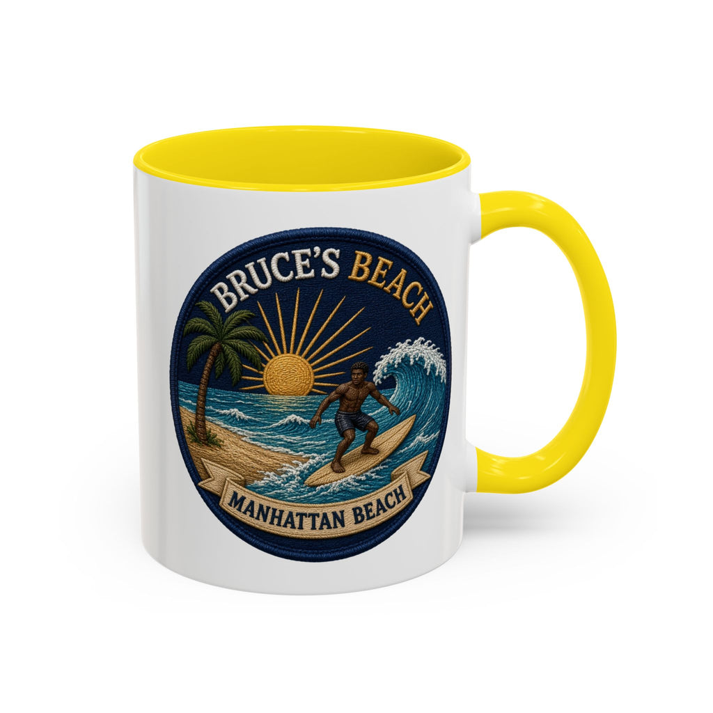 Bruce's Beach Manhattan Beach Surf Mug – Accent Coffee Cup (11/15oz)