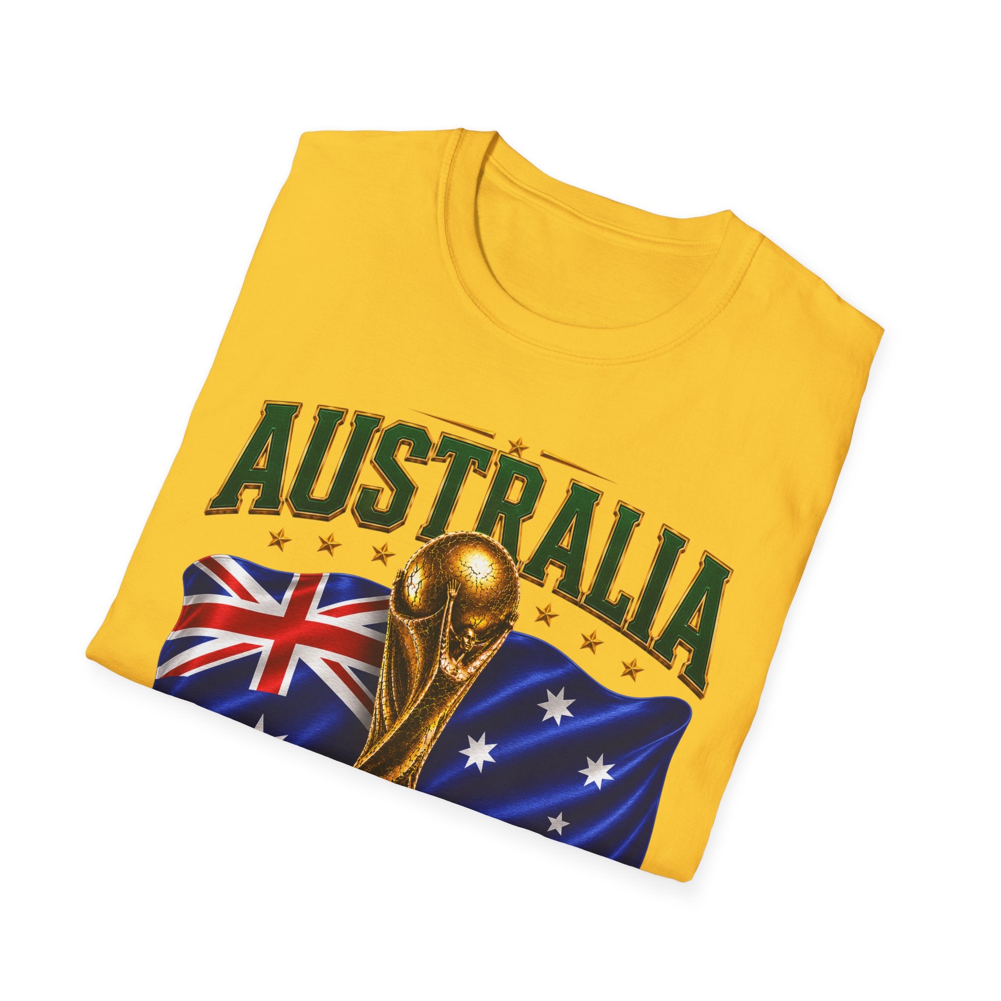 Australia 2026 Soccer World Cup T-Shirt — Aussie Flag & Trophy Design