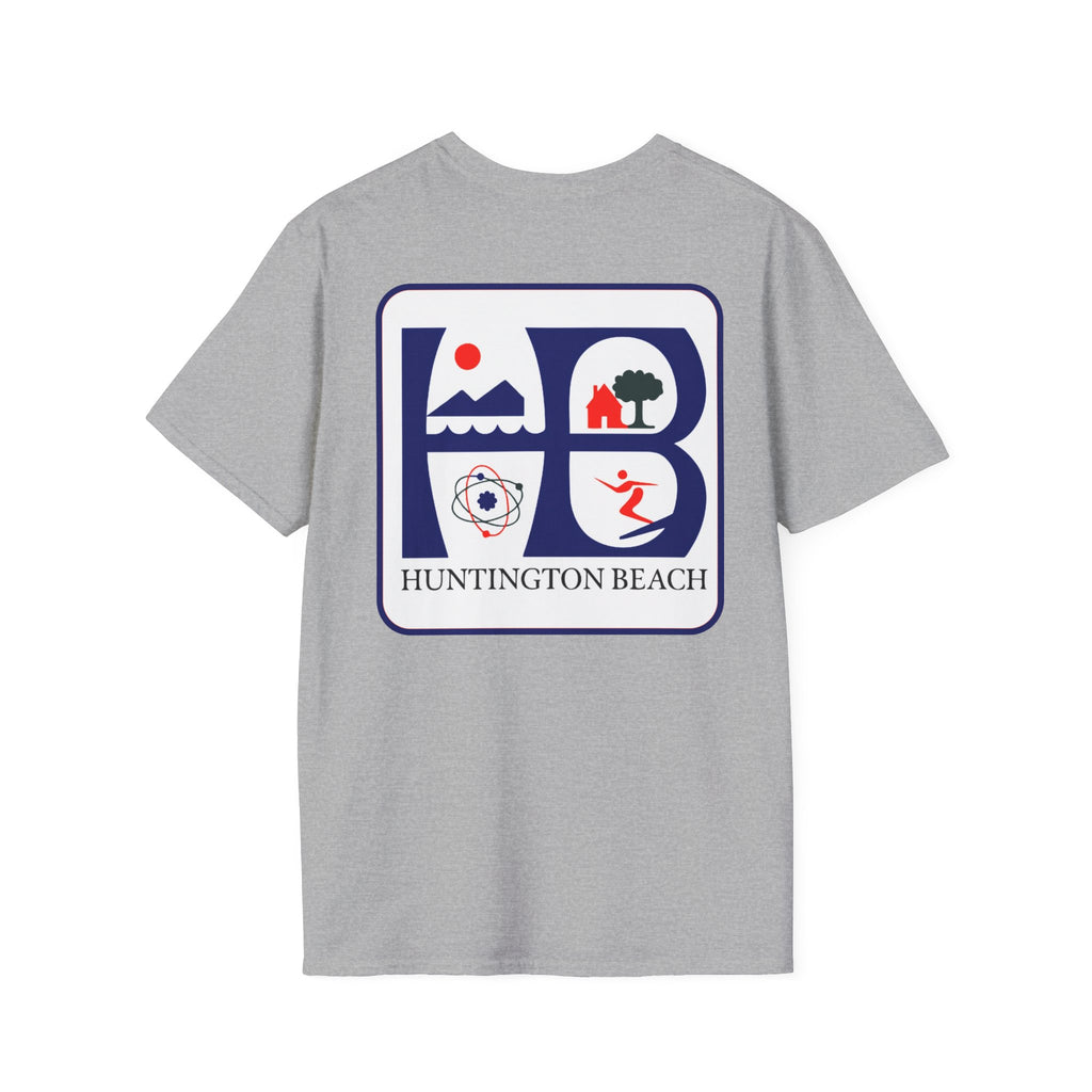 Huntington Beach Retro Logo T-Shirt — HB Surf & Sunset Tee (printed 3 side)