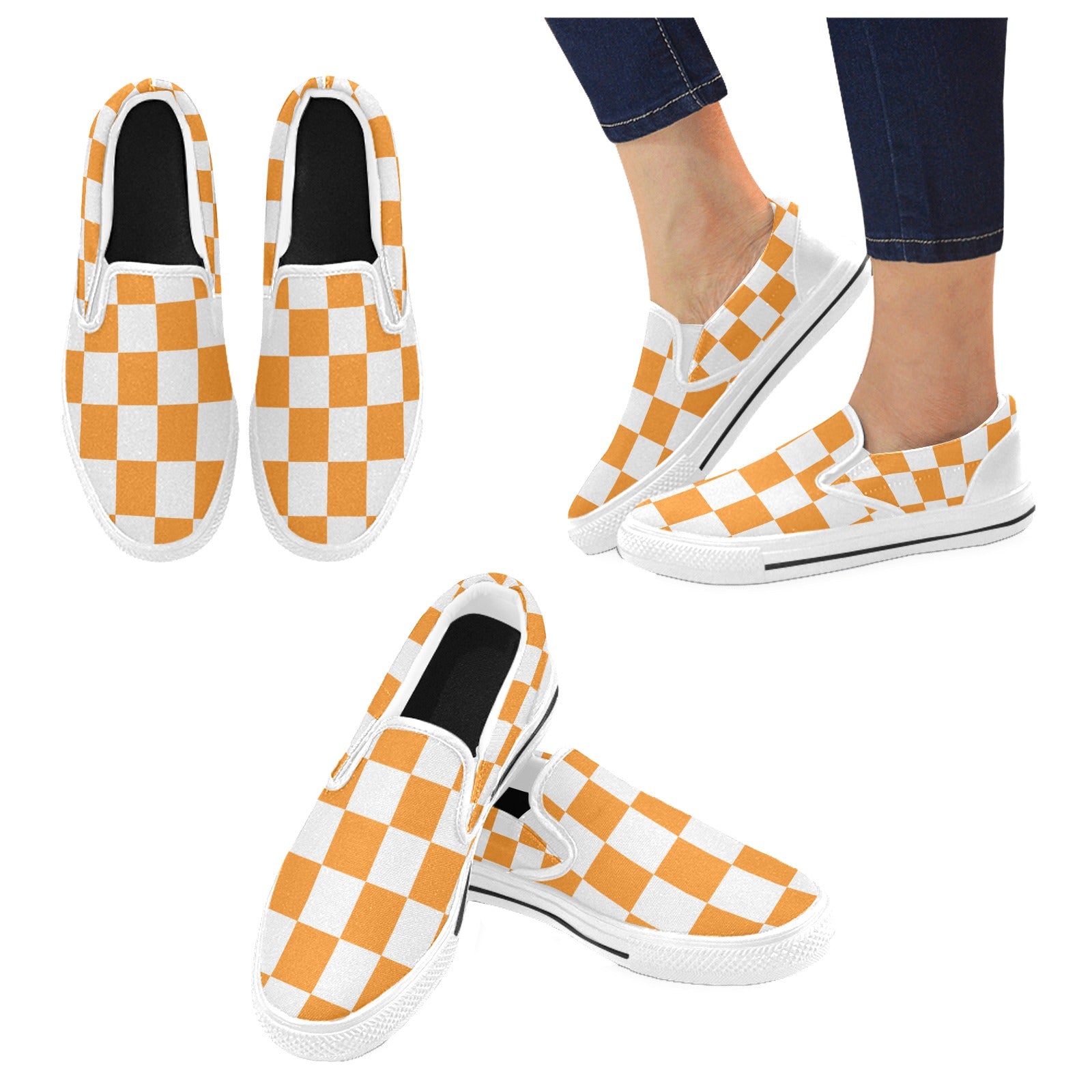 Checkerboard Slip-on Canvas Kid's Shoes (Big Kid)