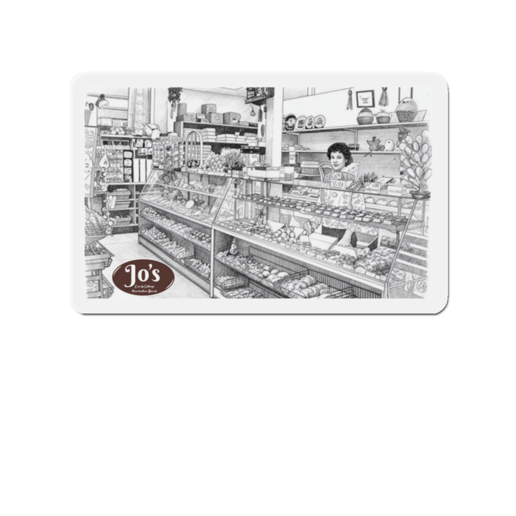 Vintage Candy Store Manhattan Beach Illustration Die-Cut Magnet | Jo's Candy Cottage  IYKYK