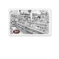 Vintage Candy Store Manhattan Beach Illustration Die-Cut Magnet | Jo's Candy Cottage  IYKYK