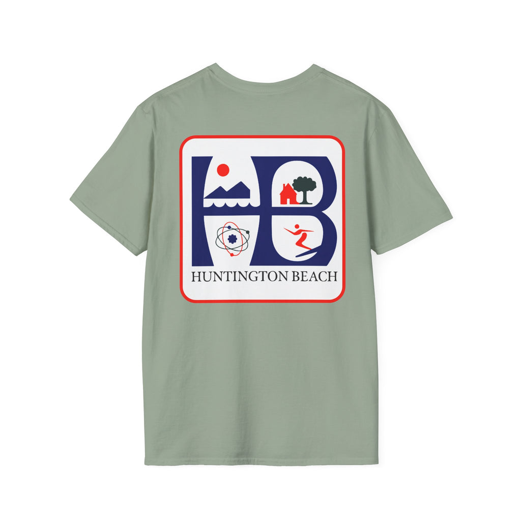 Huntington Beach Retro HB Logo T-Shirt  (printed 3 places)