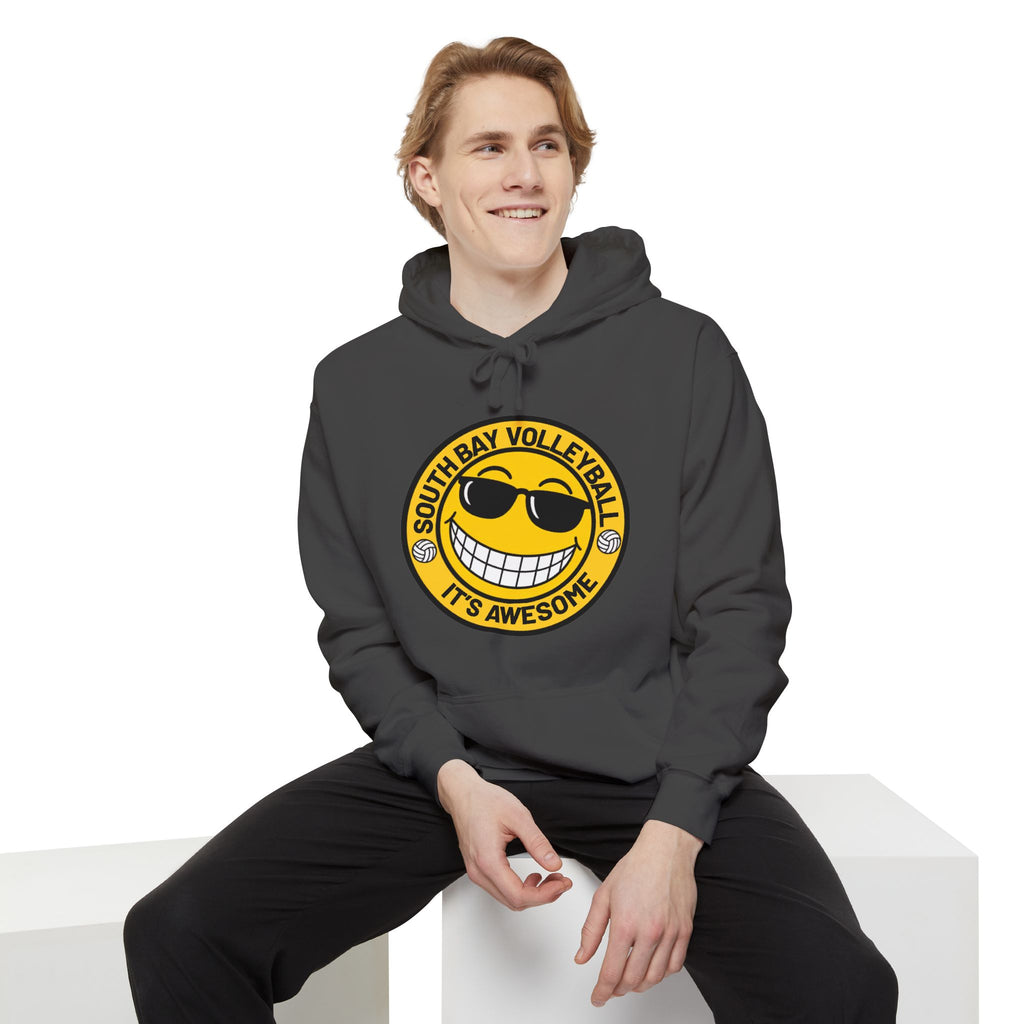 Volleyball Smiley Hoodie — "South Bay Volleyball It's Awesome" Crewneck