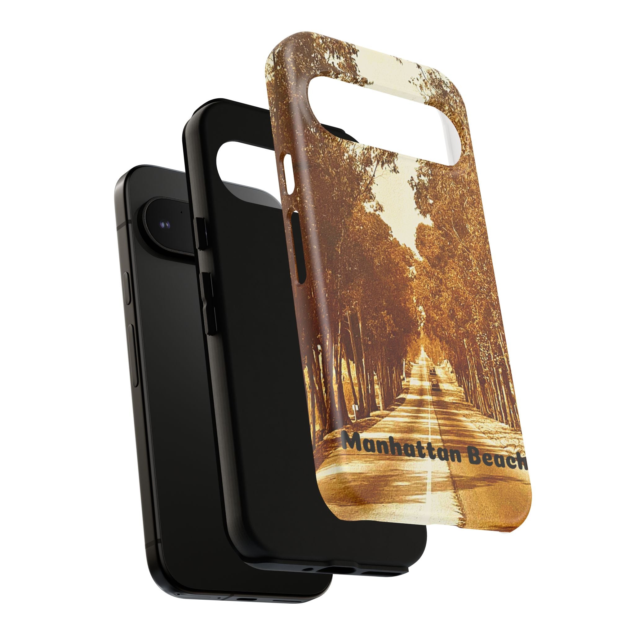 Phone Cases Manhattan Beach Rosecrans Ave Early 60's Tough Cases 90266 California, iPhone Samsung Google Pixel Protective Cover, Vintage