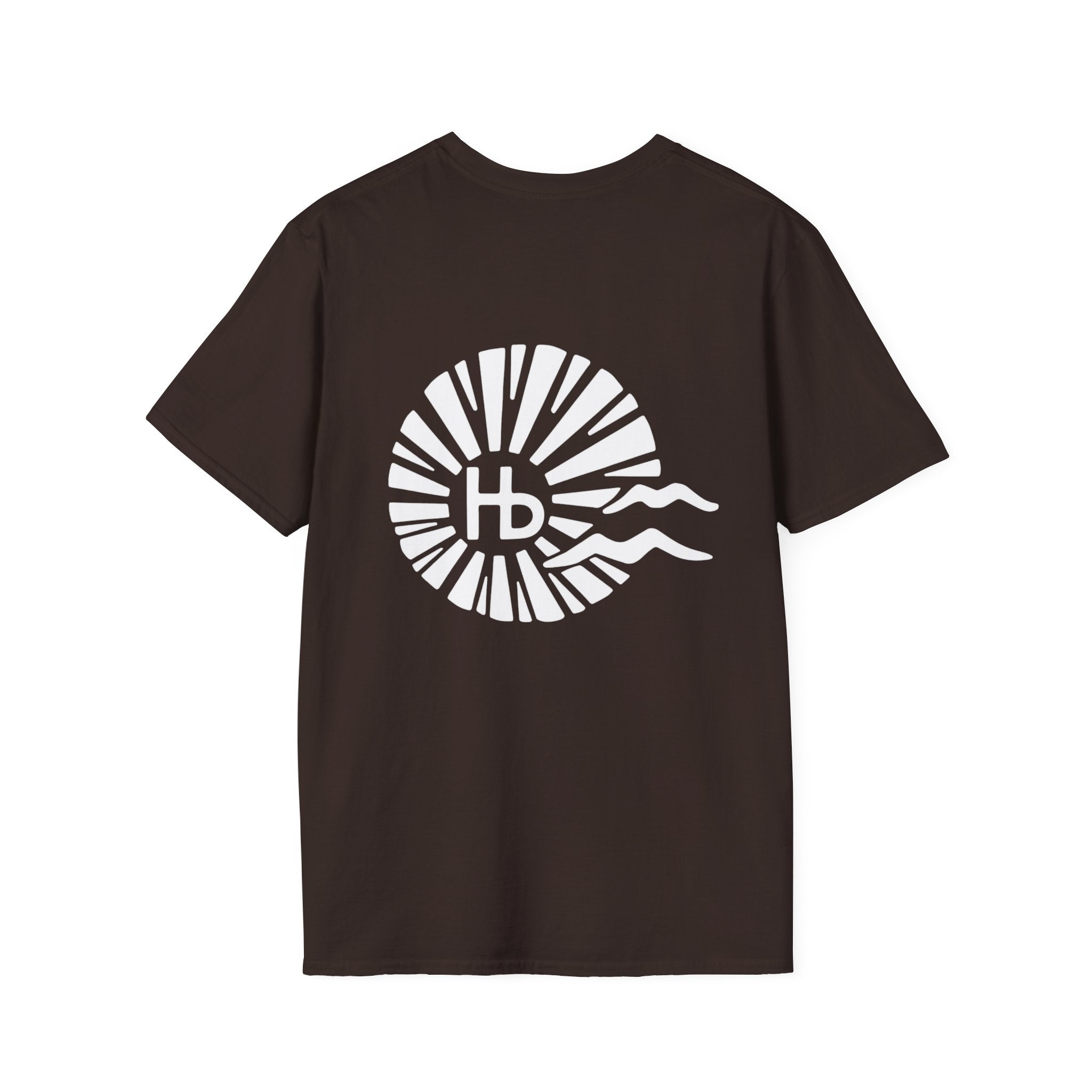 Hermosa Beach Sunburst Wave T-Shirt (printed front back neck) | Hb Minimal Logo Tee