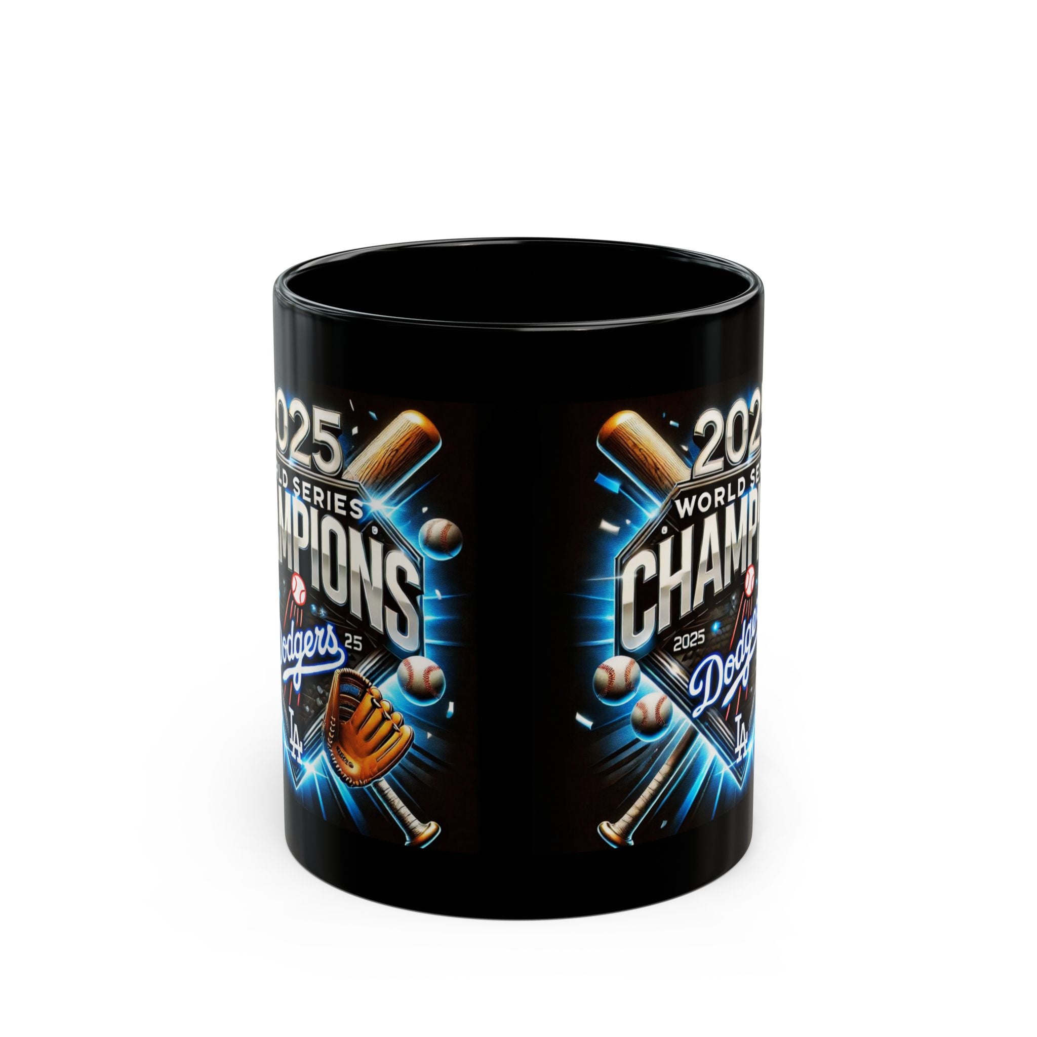 2025 Champions Doyers Mug | Black Ceramic Baseball Design