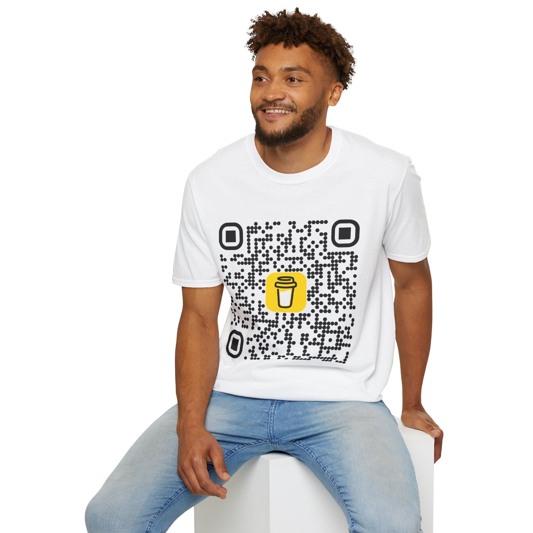 QR Code Coffee Tee — Scan-to-Order Coffee Shop T-Shirt