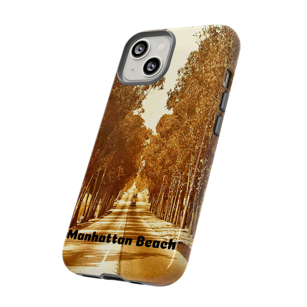 Phone Cases Manhattan Beach Rosecrans Ave Early 60's Tough Cases 90266 California, iPhone Samsung Google Pixel Protective Cover, Vintage