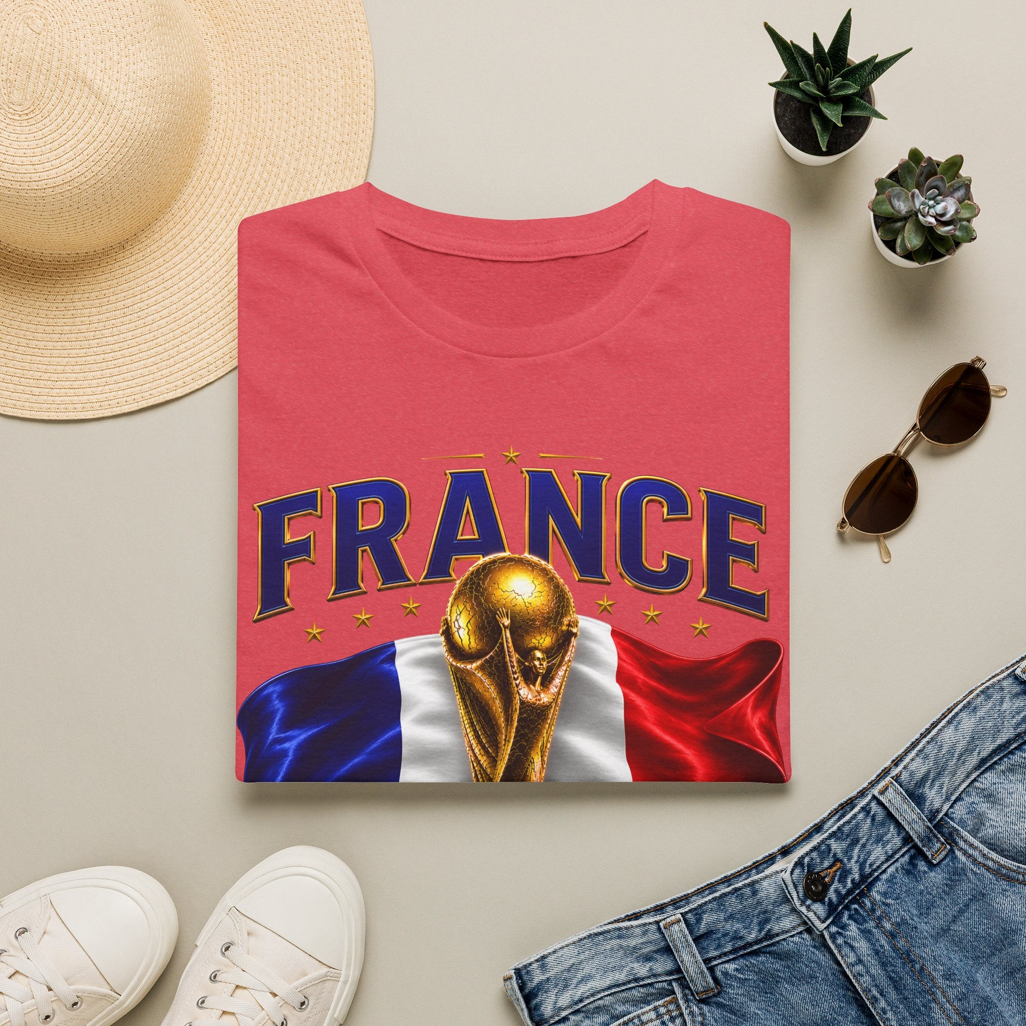 France World Cup 2026 T-Shirt — French Flag & Trophy Soccer Tee