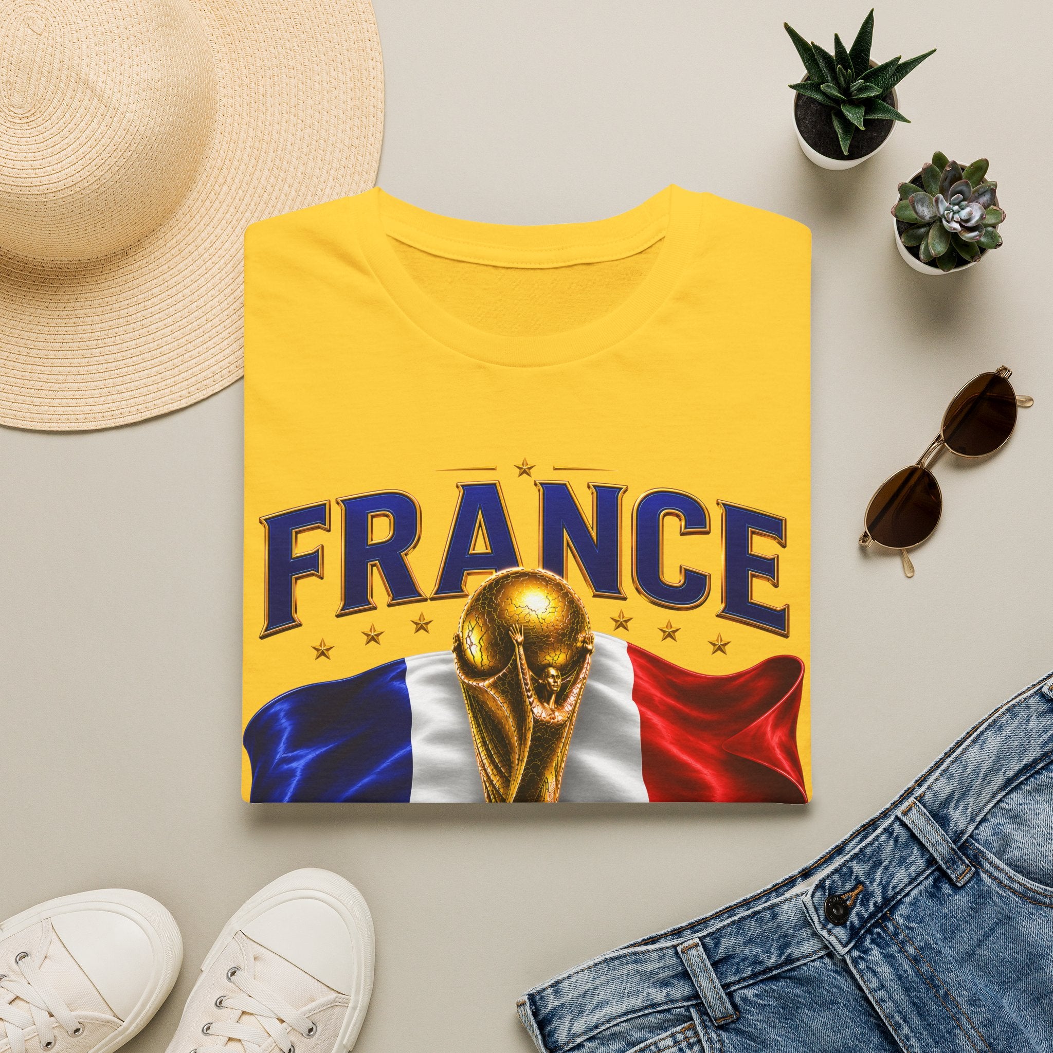 France World Cup 2026 T-Shirt — French Flag & Trophy Soccer Tee
