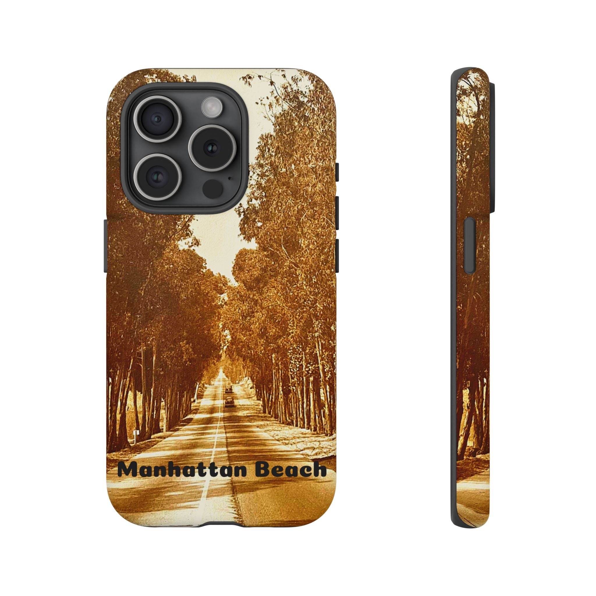 Phone Cases Manhattan Beach Rosecrans Ave Early 60's Tough Cases 90266 California, iPhone Samsung Google Pixel Protective Cover, Vintage
