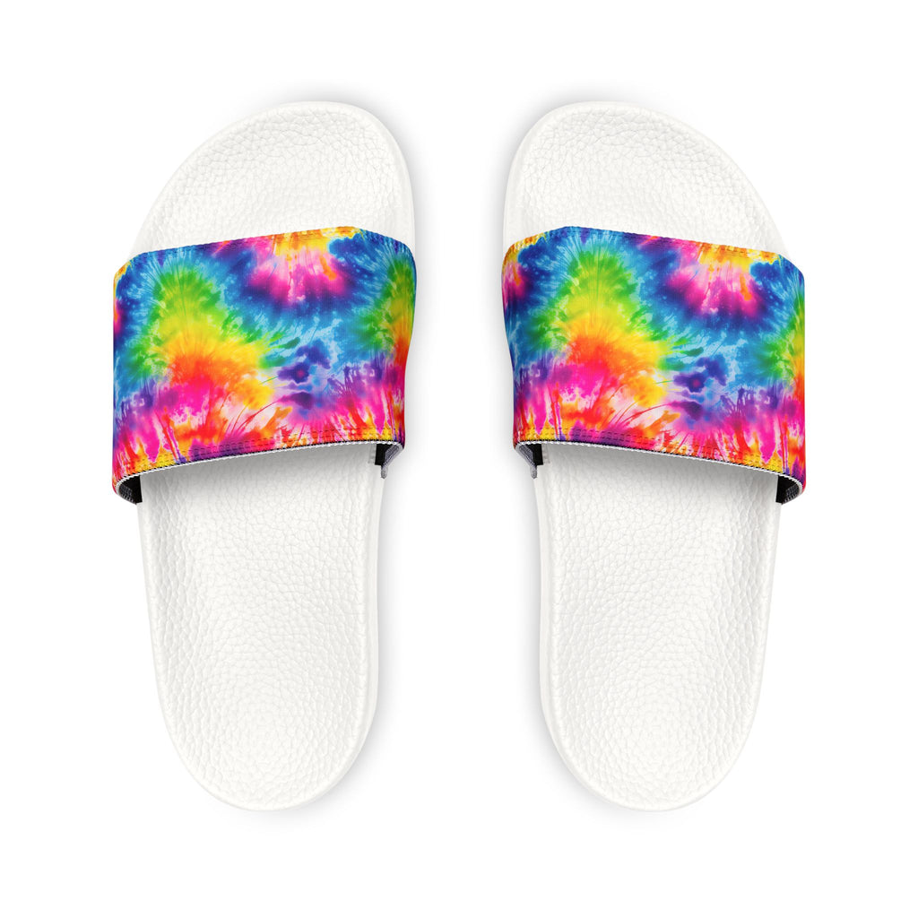Youth Tie-Dye Slide Sandals — Removable Strap Kids Beach & Pool Slides