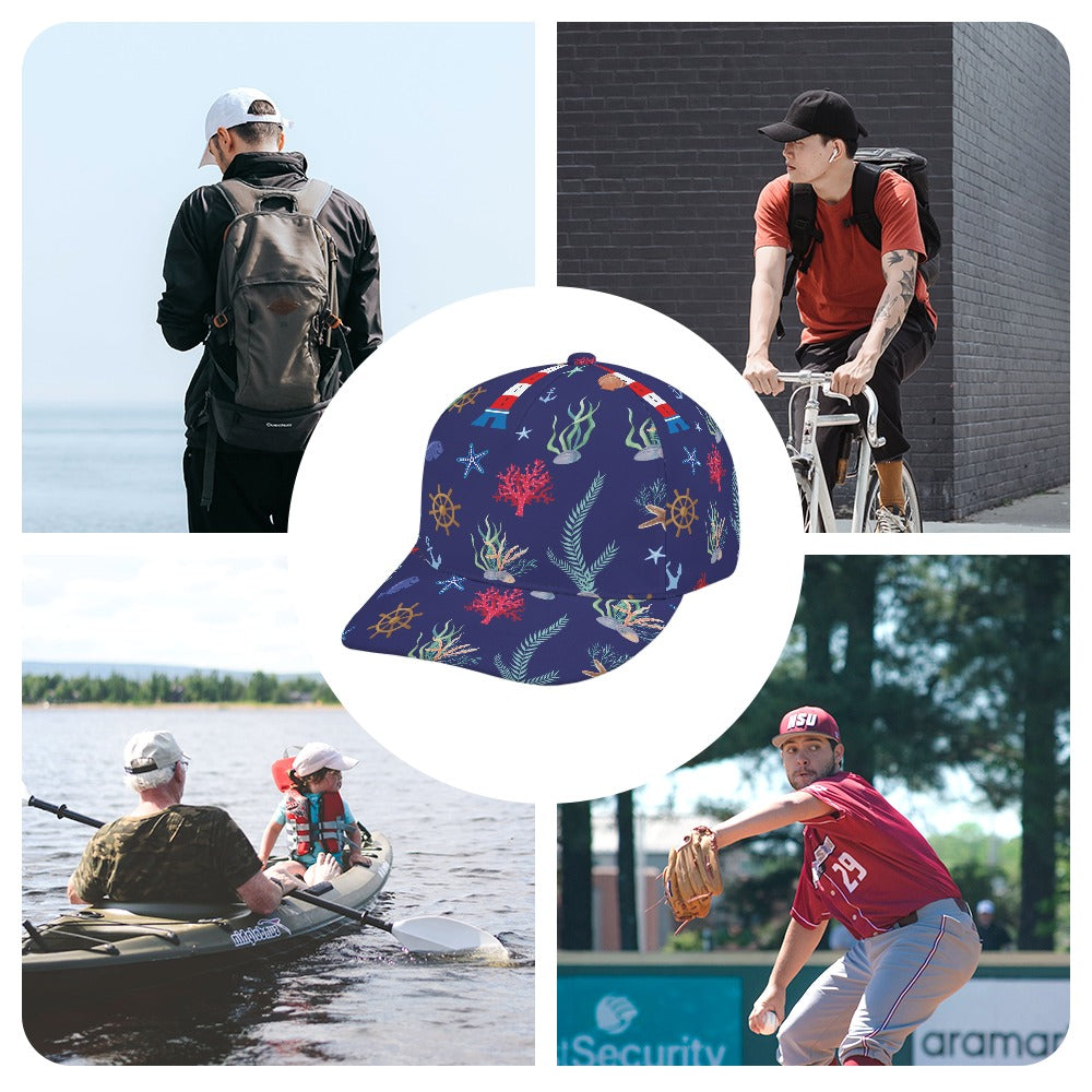 Nautical Ocean Scene Baseball Cap Free Shipping