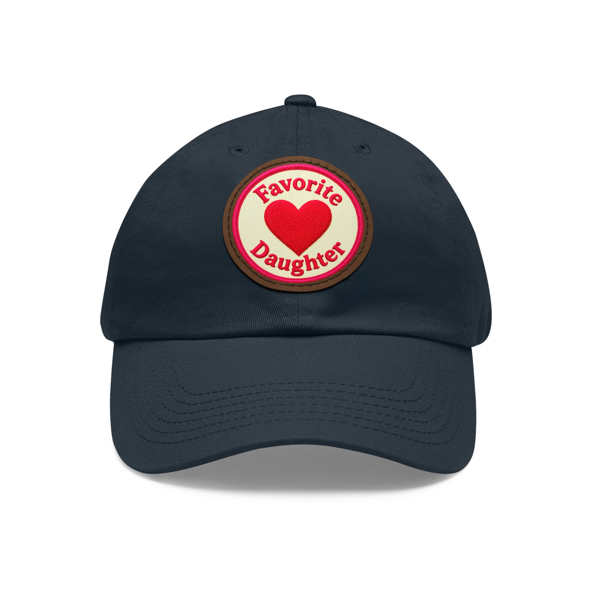 Mom and Daughter Hat — "Favorite Daughter" Leather Patch Cap