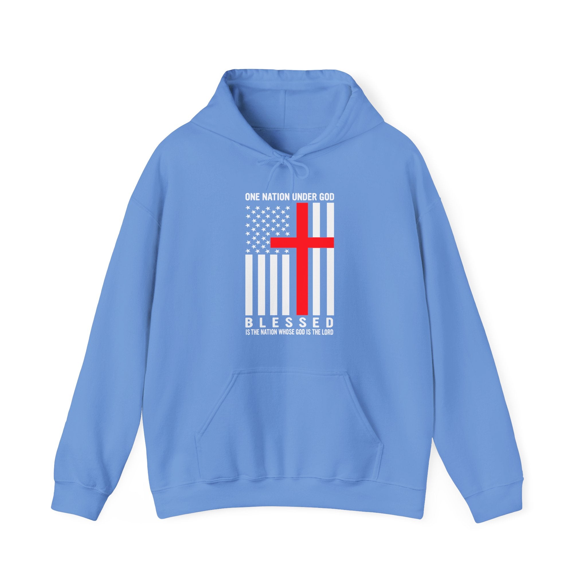 One Nation Under GOD - Printed Both Sides Unisex Heavy Blend Hooded Sweatshirt