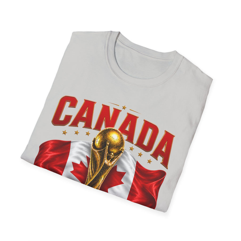 Canada 2026 World Cup T-Shirt — Canadian Soccer Fan Tee with Trophy & Flag