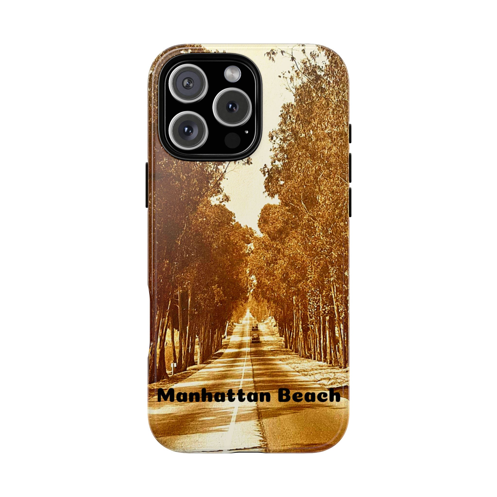 Phone Cases Manhattan Beach Rosecrans Ave Early 60's Tough Cases 90266 California, iPhone Samsung Google Pixel Protective Cover, Vintage